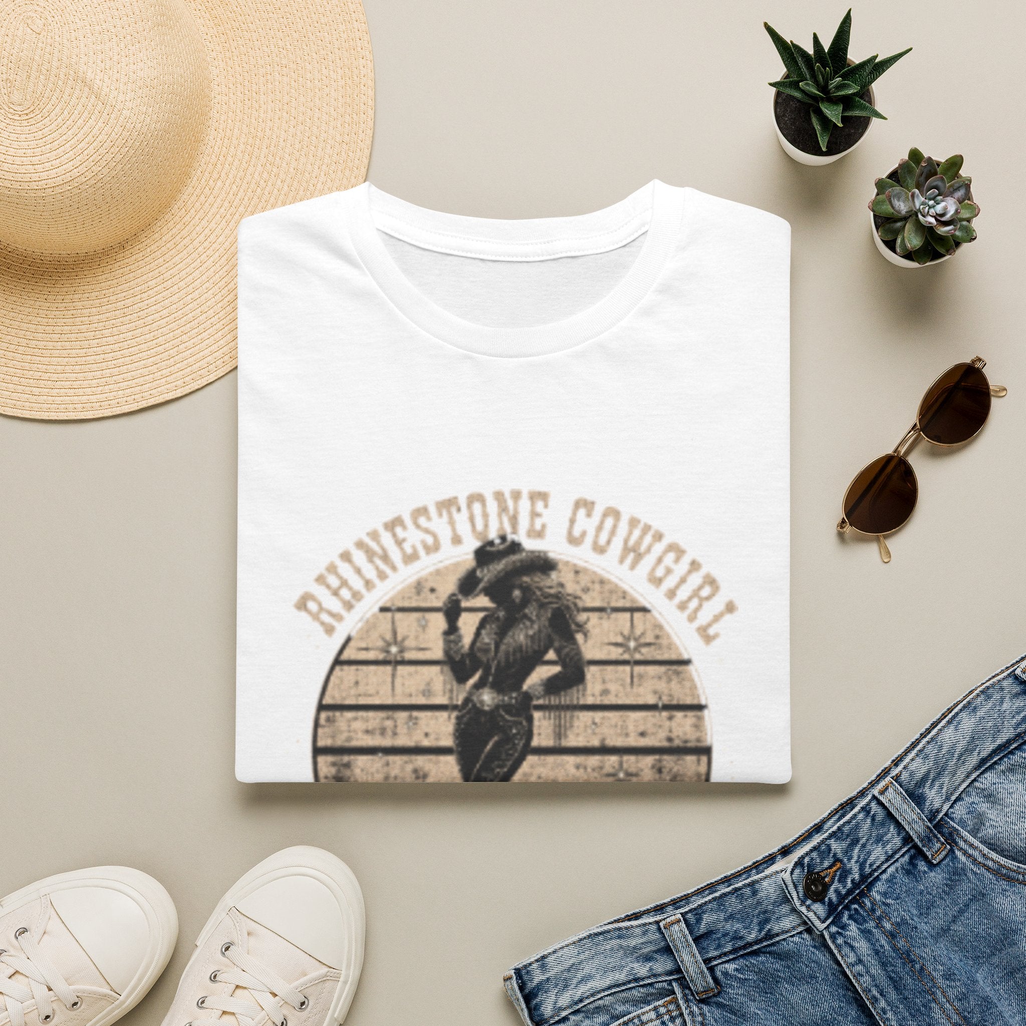 Rhinestone Cowgirl T-Shirt — Vintage Western Sparkle Tee