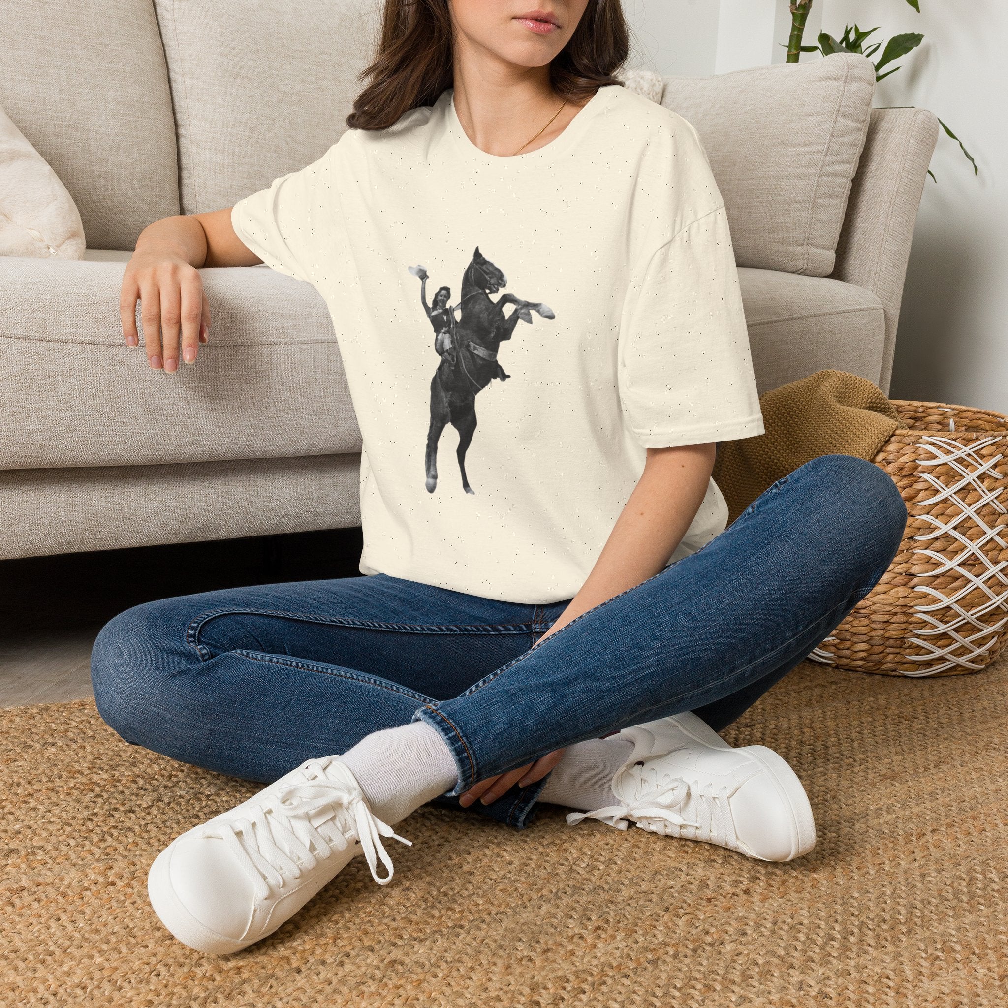 Cowgirl Graphic T‑Shirt — Vintage Horse & Rider Tee