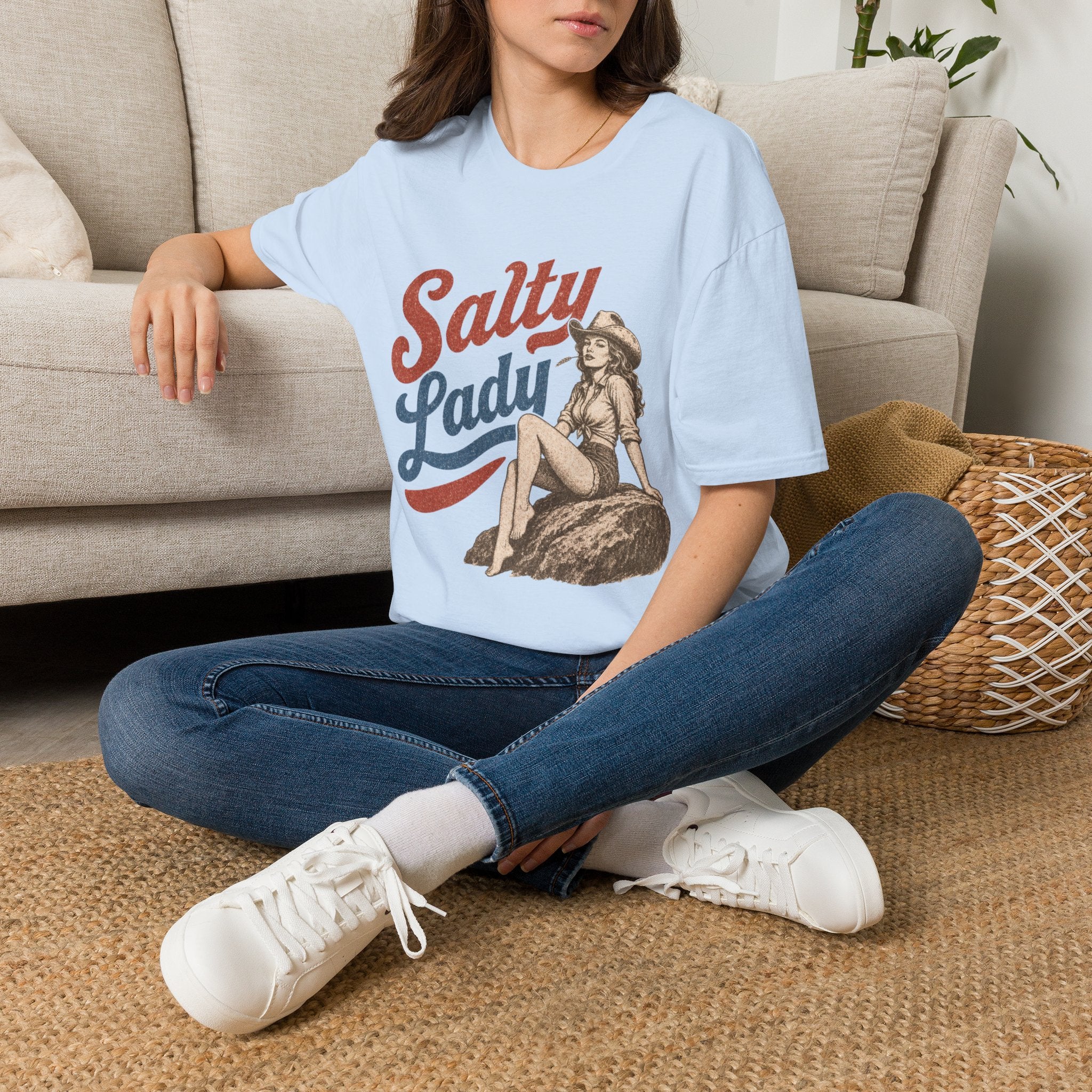 Salty Lady T-Shirt — Vintage Cowgirl Retro Graphic Tee