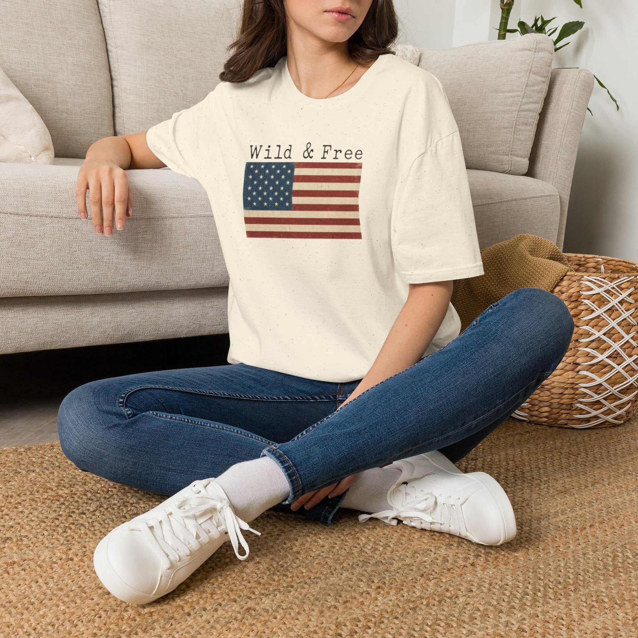 Wild & Free American Flag T-Shirt