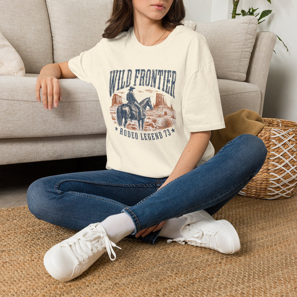 Wild Frontier Graphic T-Shirt — Cowboy Rodeo Vintage Western Tee