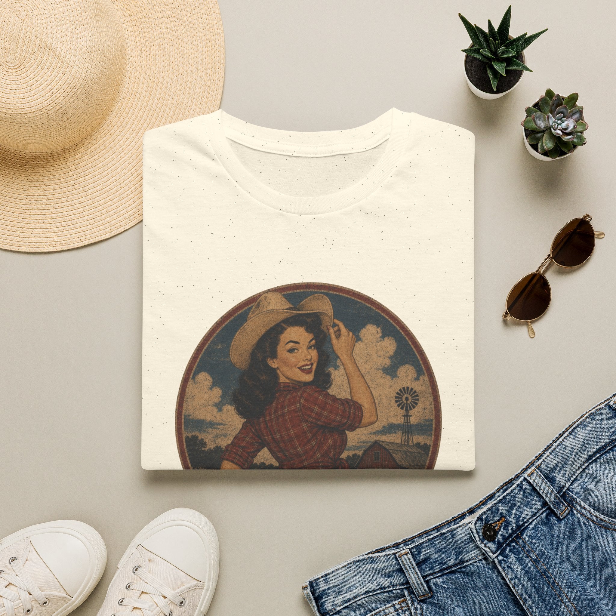 Country Girl T-Shirt — Vintage Cowgirl Graphic Tee