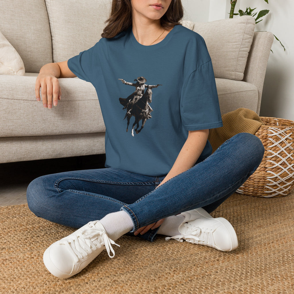 Cowgirl Rider T‑Shirt — Vintage Western Rodeo Print