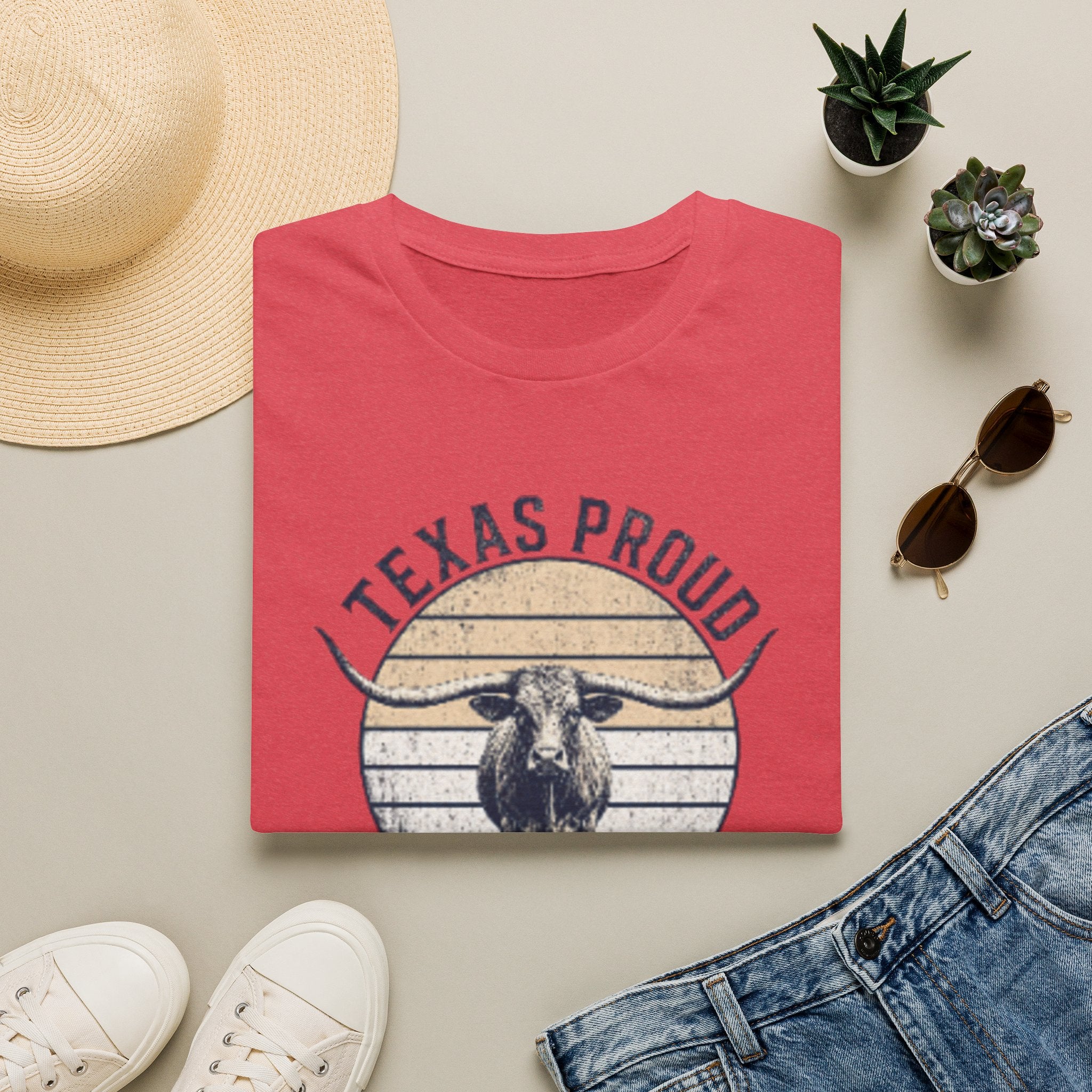 Texas Proud "Born to Roam" T-Shirt — Vintage Longhorn Tee for Texas Lovers
