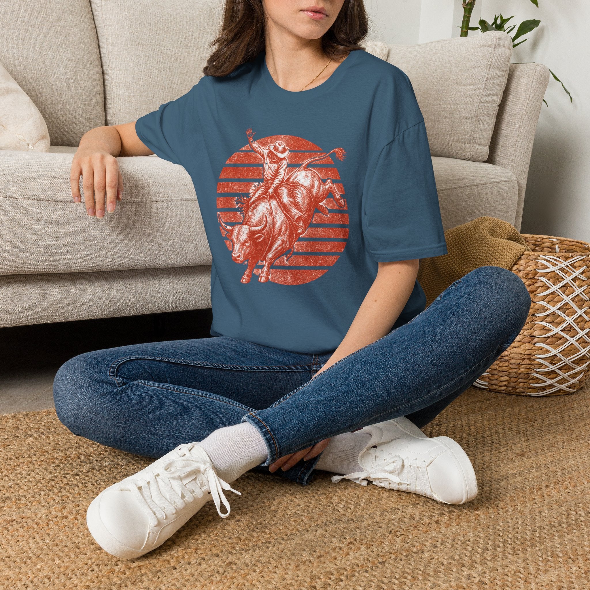Bull Rider T‑Shirt — Vintage Rodeo Western Graphic Tee
