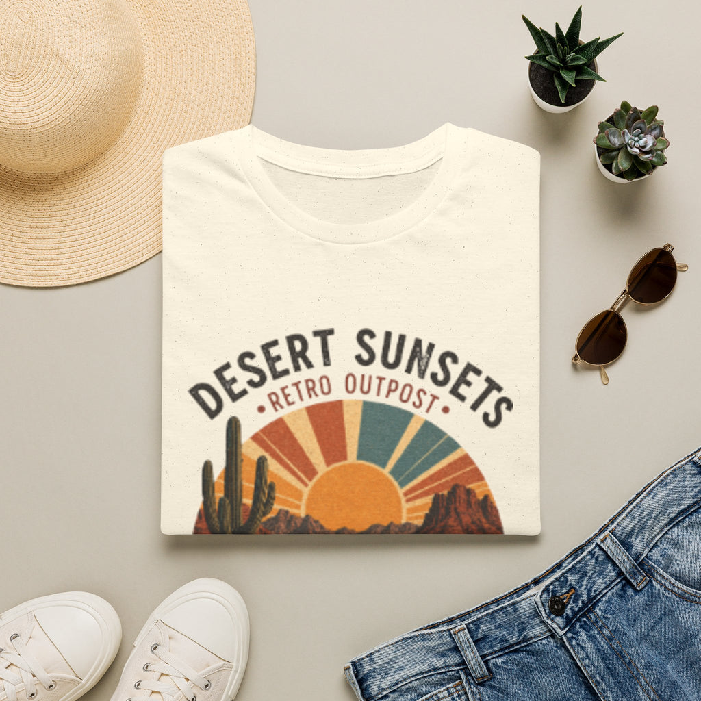 Desert Sunsets T-Shirt — Retro Outpost 'Roam Far • Stay Wild' Graphic Tee