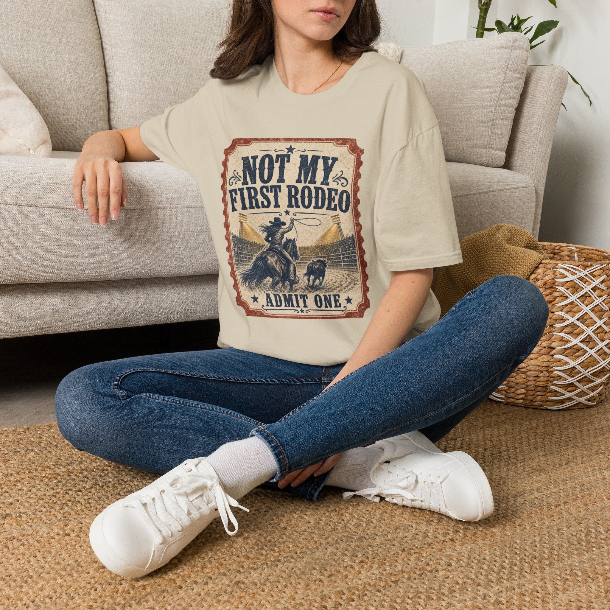 Not My First Rodeo T-Shirt — Vintage Western Rodeo Tee
