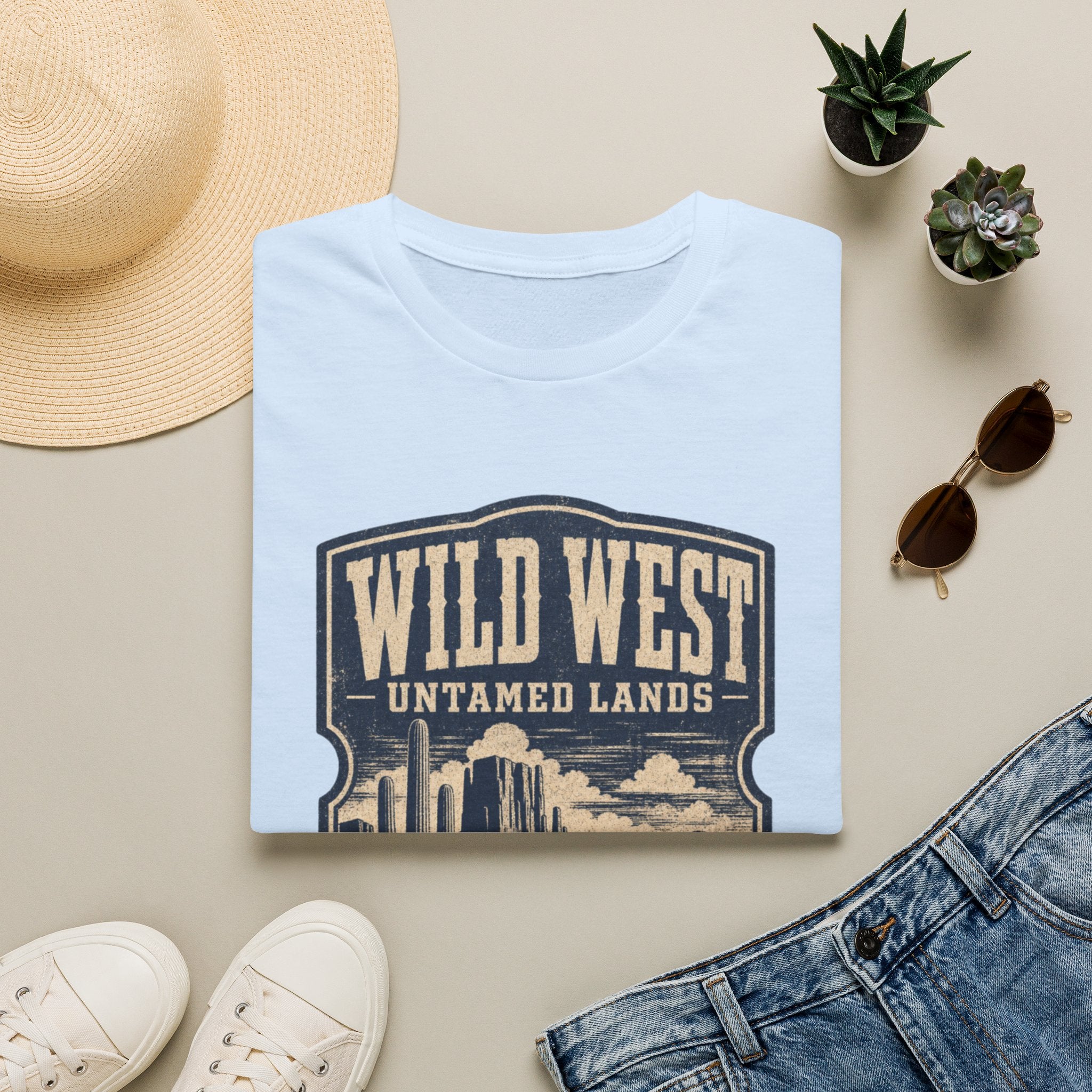 Wild West "Untamed Lands" T‑Shirt — Vintage Western Graphic Tee