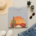 Desert Sunset T‑Shirt — Vintage Cactus & Adobe House Graphic