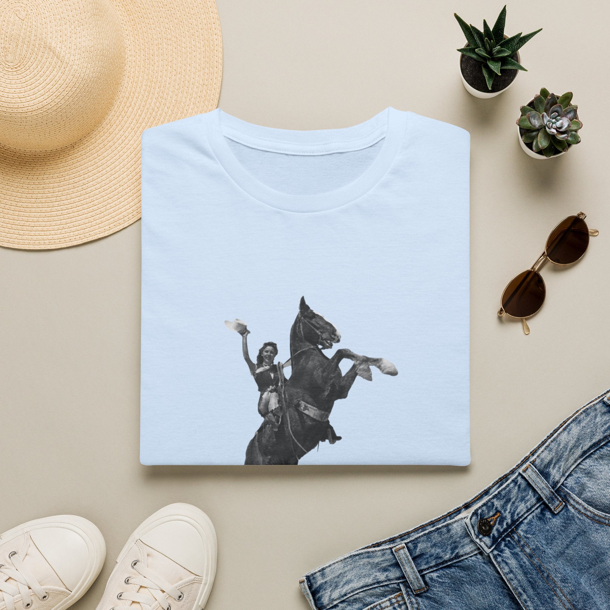 Cowgirl Graphic T‑Shirt — Vintage Horse & Rider Tee