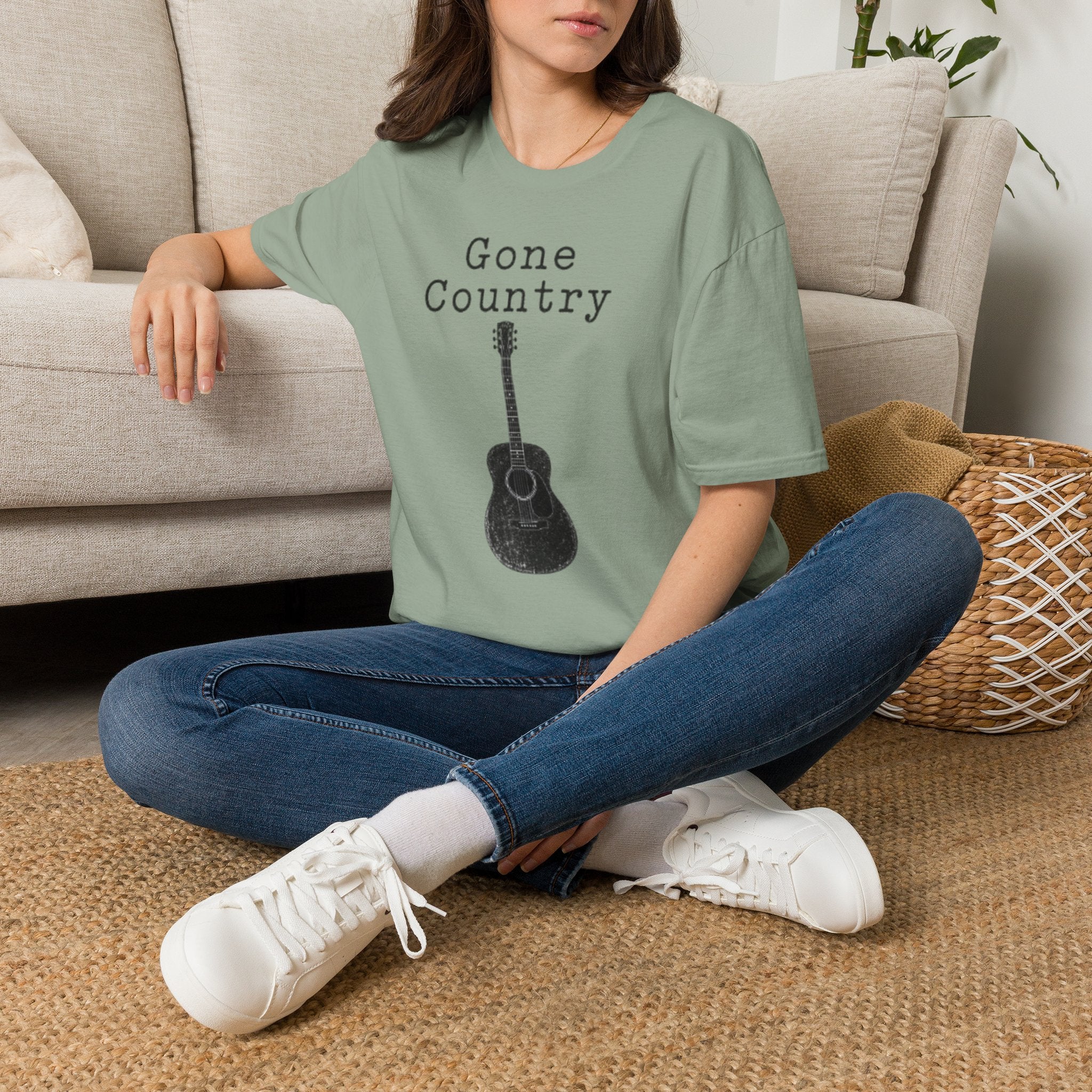 Gone Country T-Shirt — Acoustic Guitar Country Music Tee