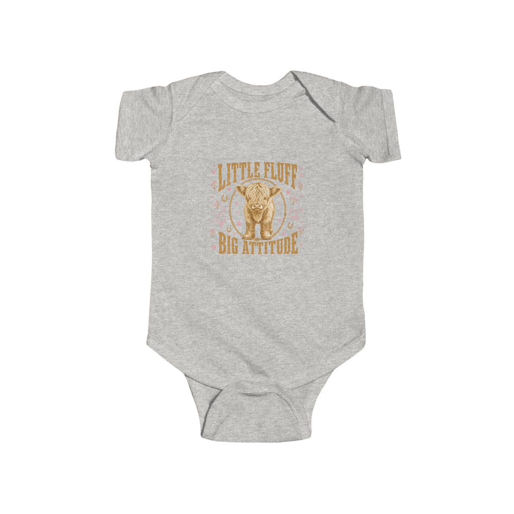 Infant Bodysuit — "Little Flute, Big Attitude" Elephant Graphic Baby One-Piece