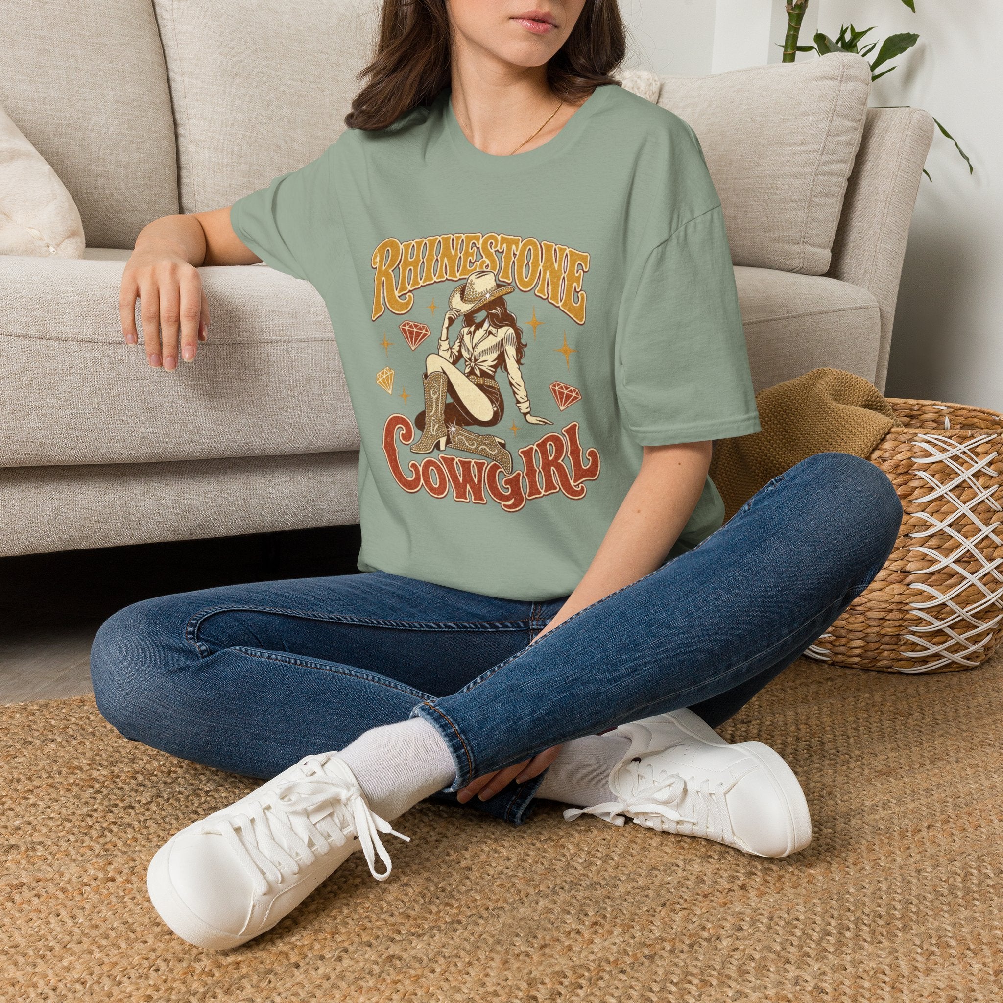 Rhinestone Cowgirl T-Shirt — Vintage Western Sparkle Tee