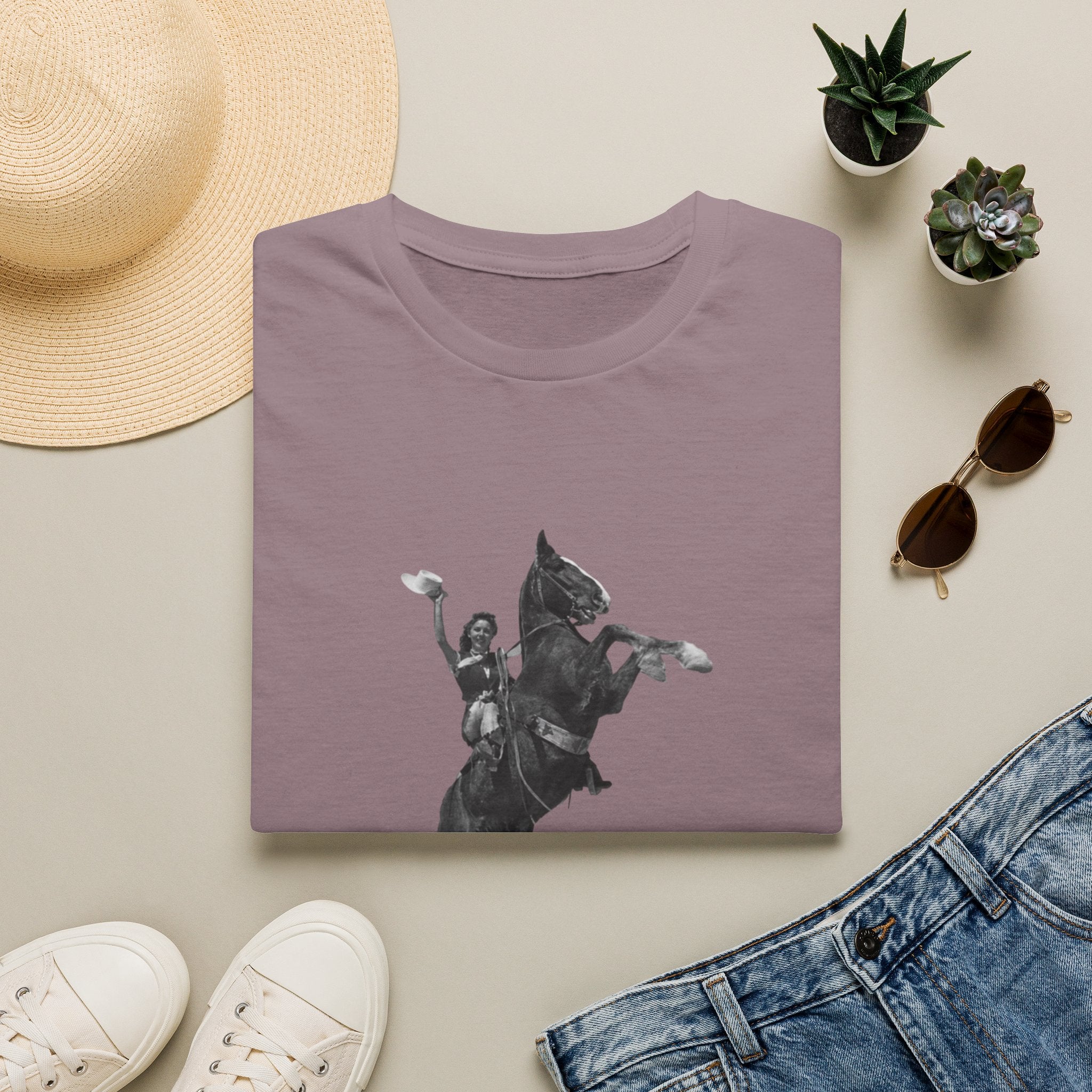 Cowgirl Graphic T‑Shirt — Vintage Horse & Rider Tee