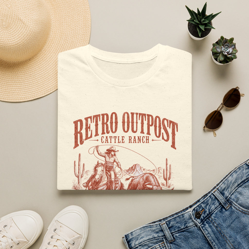 Retro Outpost Cattle Ranch T-Shirt — Vintage Western Cowboy Graphic Tee