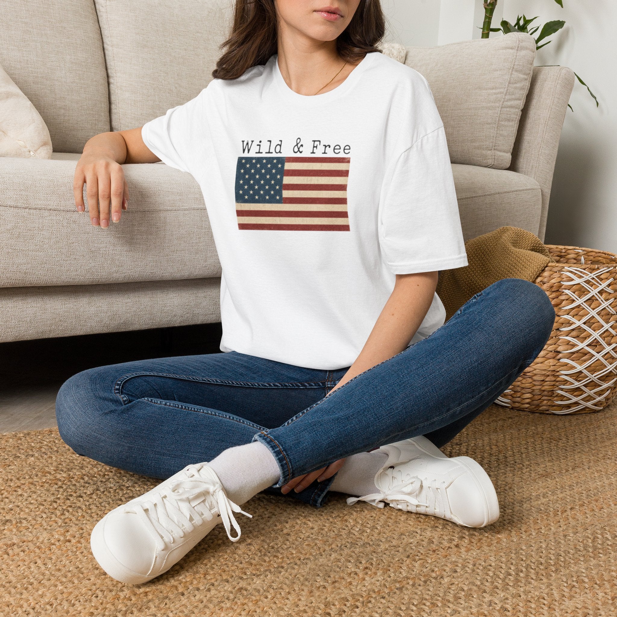 Wild & Free American Flag T-Shirt
