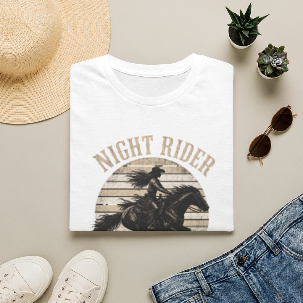 Night Rider Western Horse T-Shirt — Vintage Cowboy Equestrian Tee