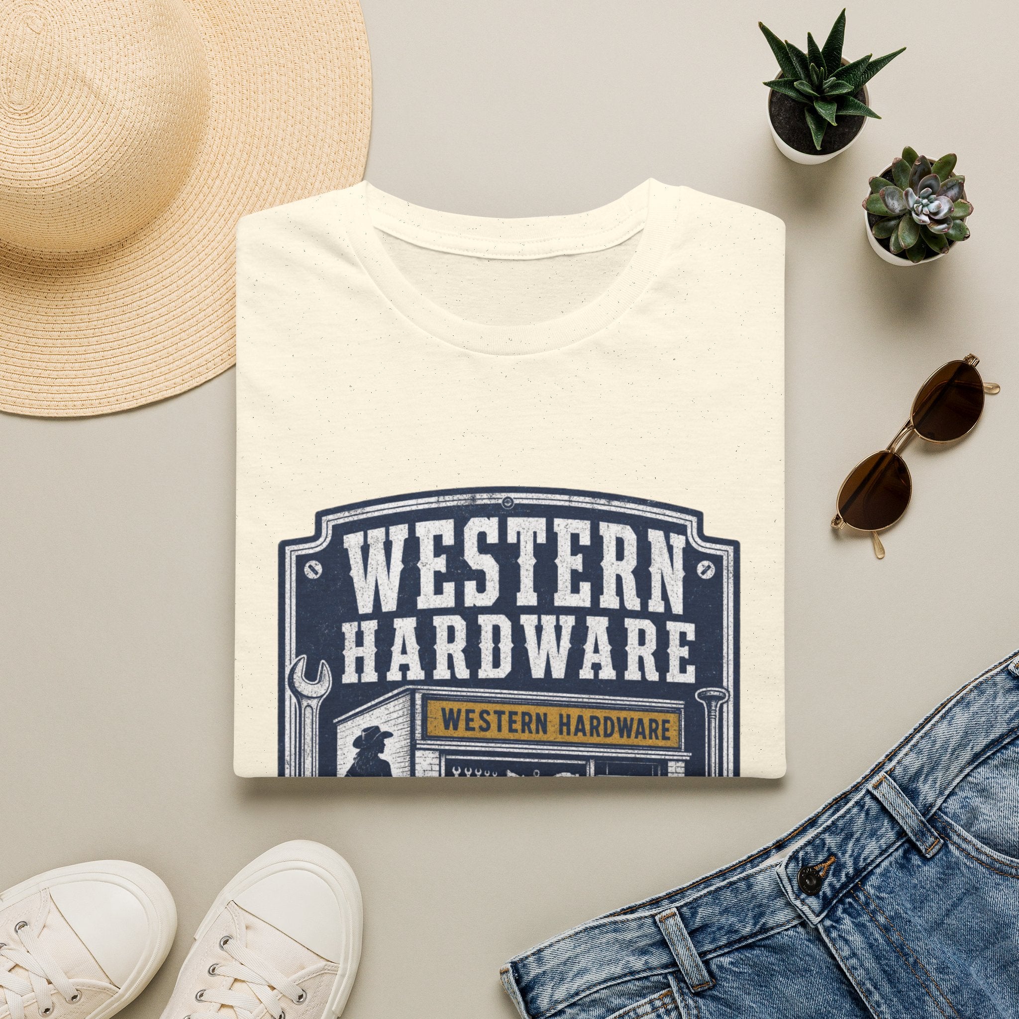 Western Hardware Vintage T-Shirt — Retro Storefront Graphic Tee