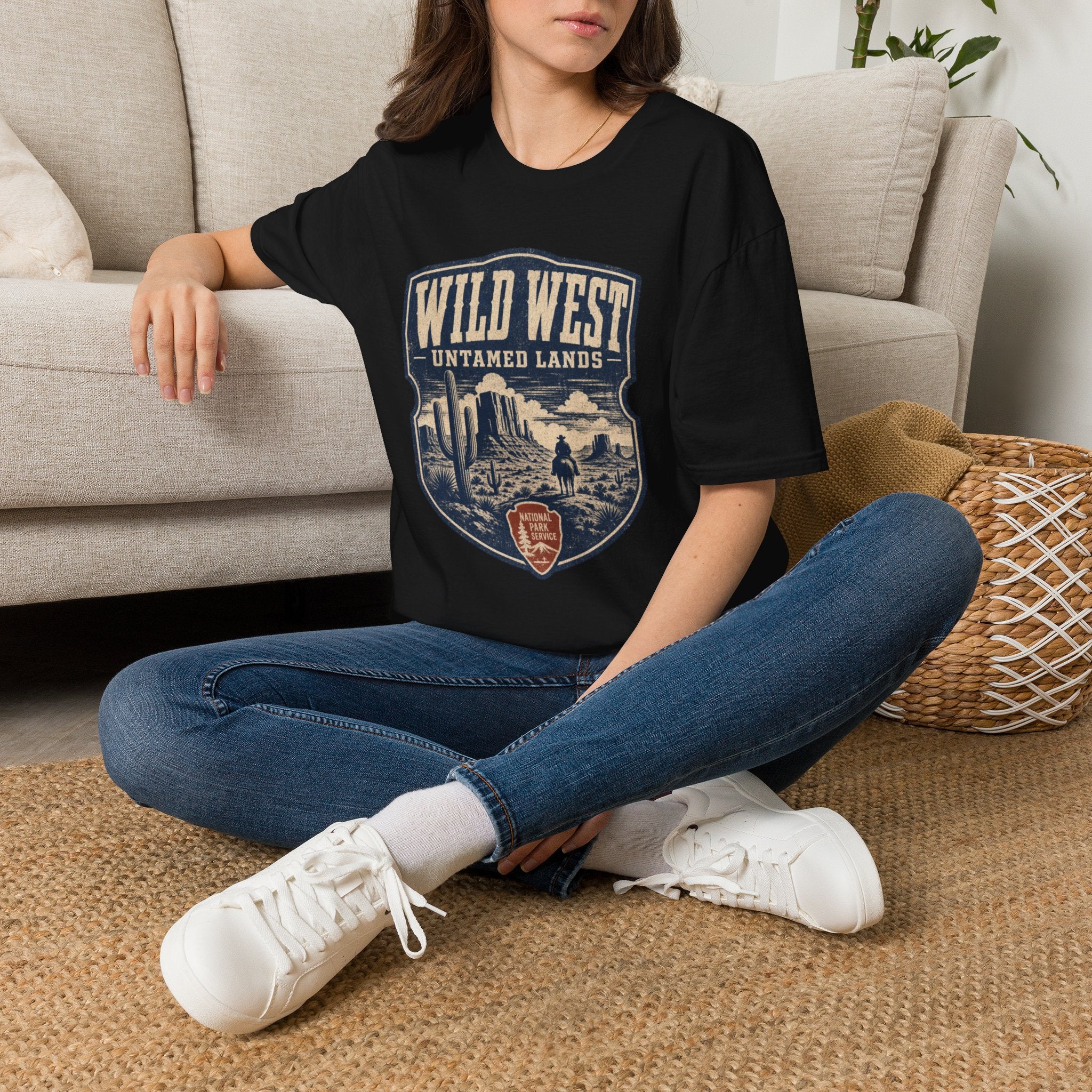 Wild West "Untamed Lands" T‑Shirt — Vintage Western Graphic Tee