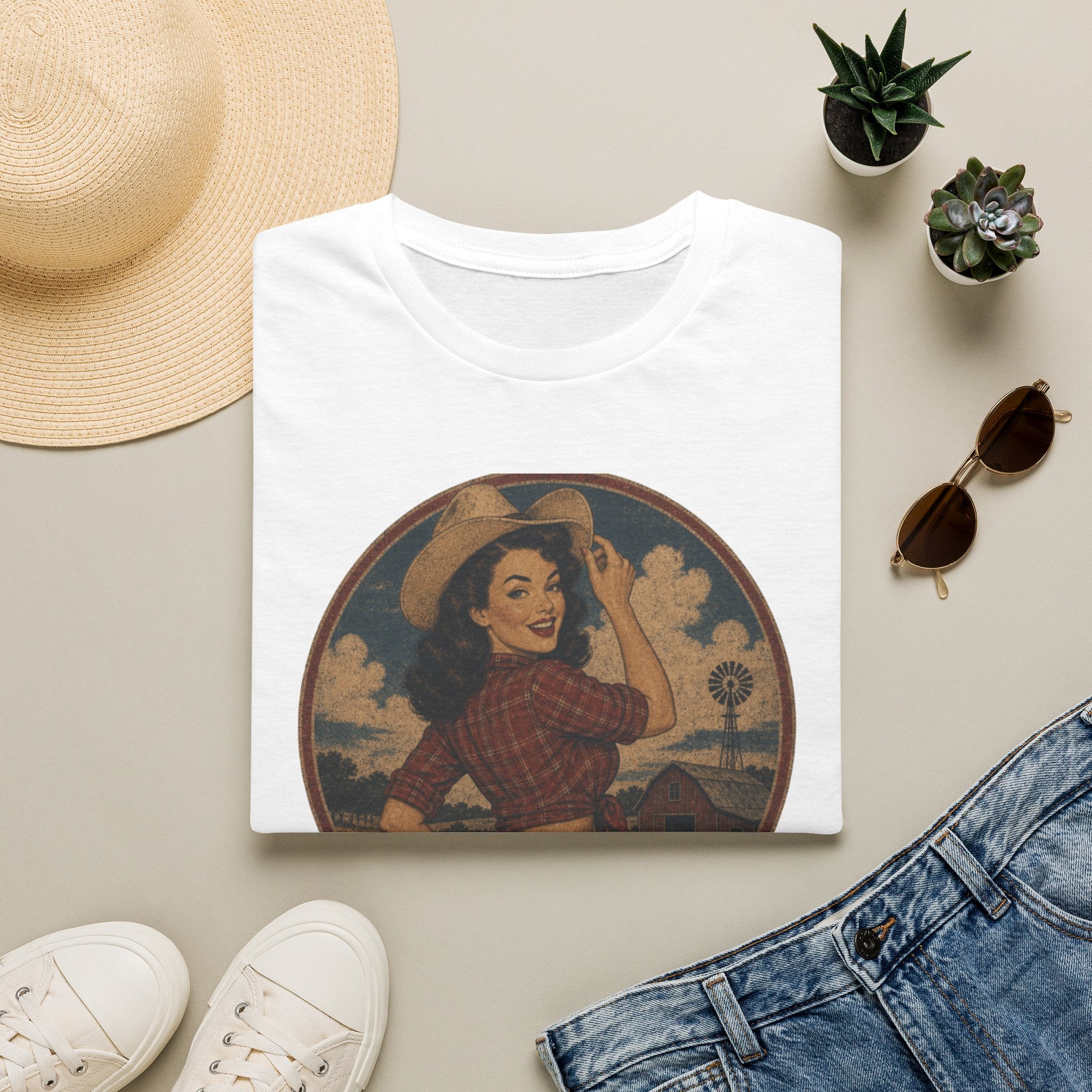 Country Girl T-Shirt — Vintage Cowgirl Graphic Tee