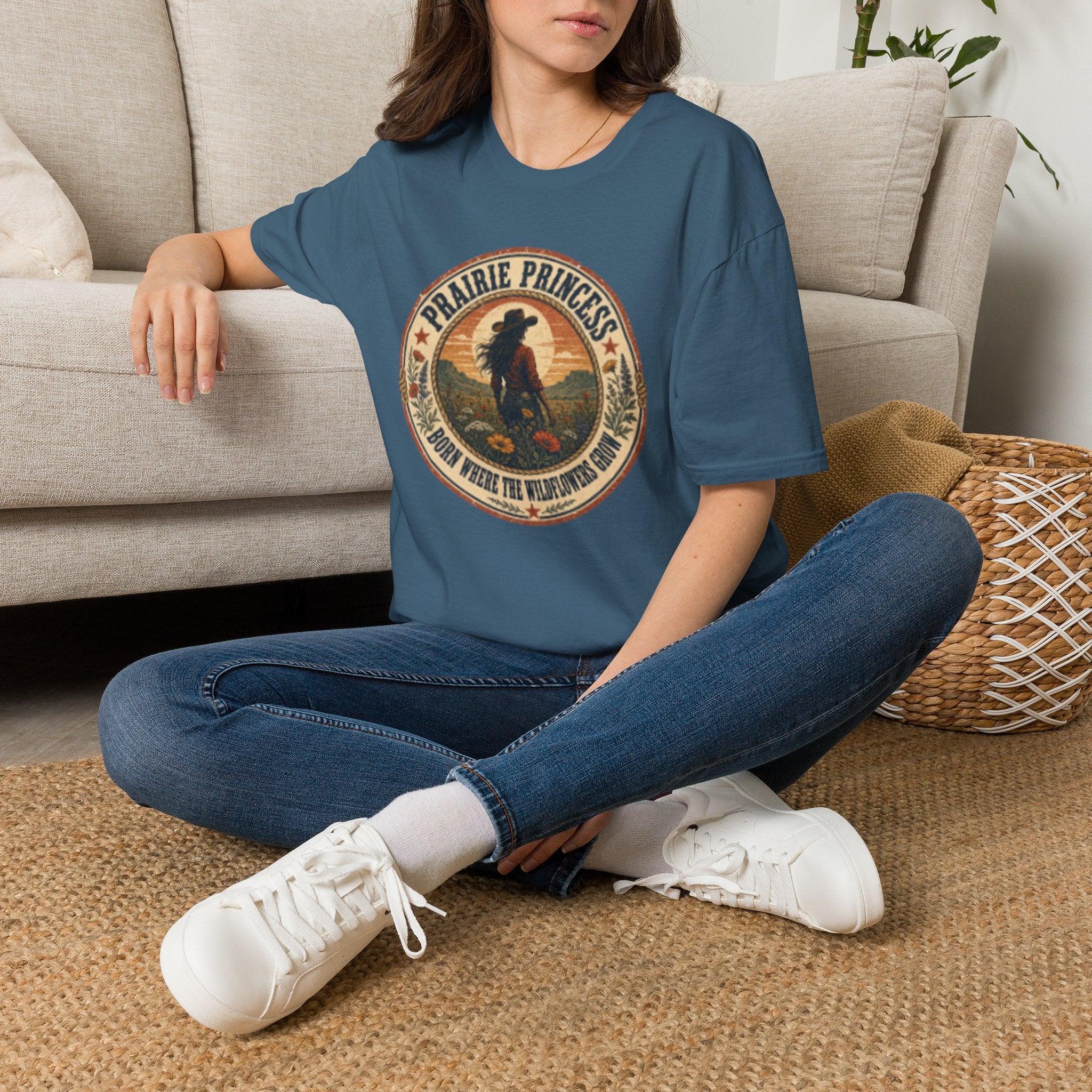 Prairie Princess T-Shirt — Vintage Western Cowboy Sunset Tee