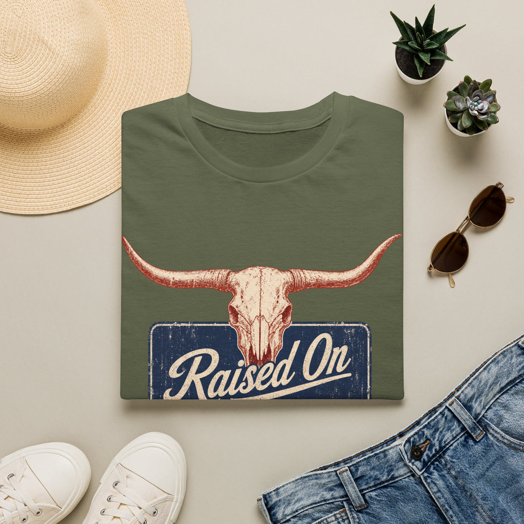 Raised On 80s Country T-Shirt — Vintage Longhorn Western Tee