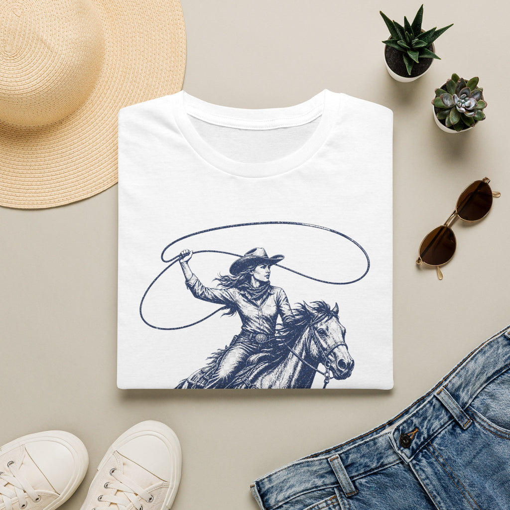 Cowgirl Lasso Tee — Western Horse Riding Graphic T-Shirt