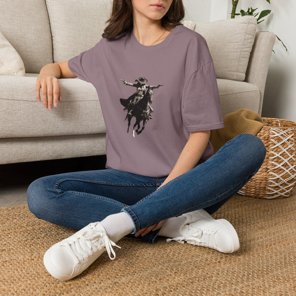 Cowgirl Rider T‑Shirt — Vintage Western Rodeo Print