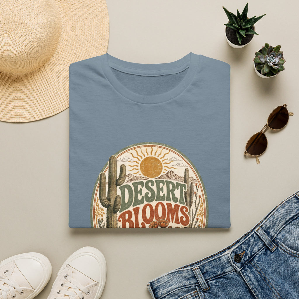 Desert Blooms T-Shirt — Vintage Southwestern Cactus Floral Graphic