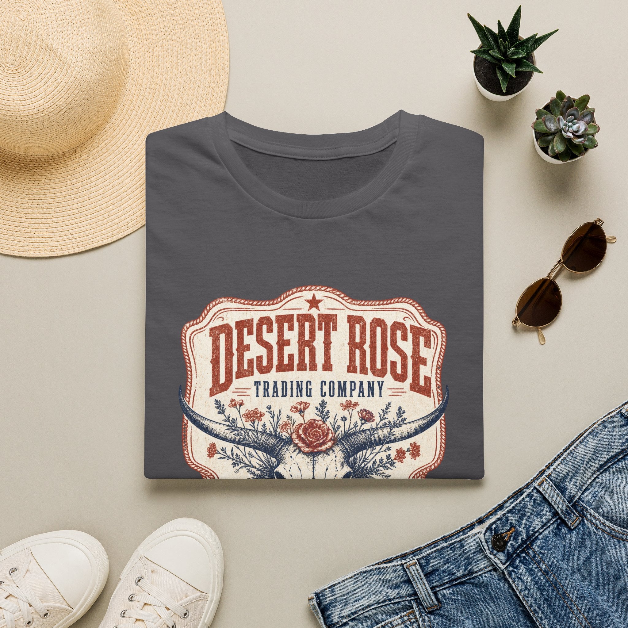 Desert Rose T‑Shirt — Vintage Western Trading Company Graphic Tee