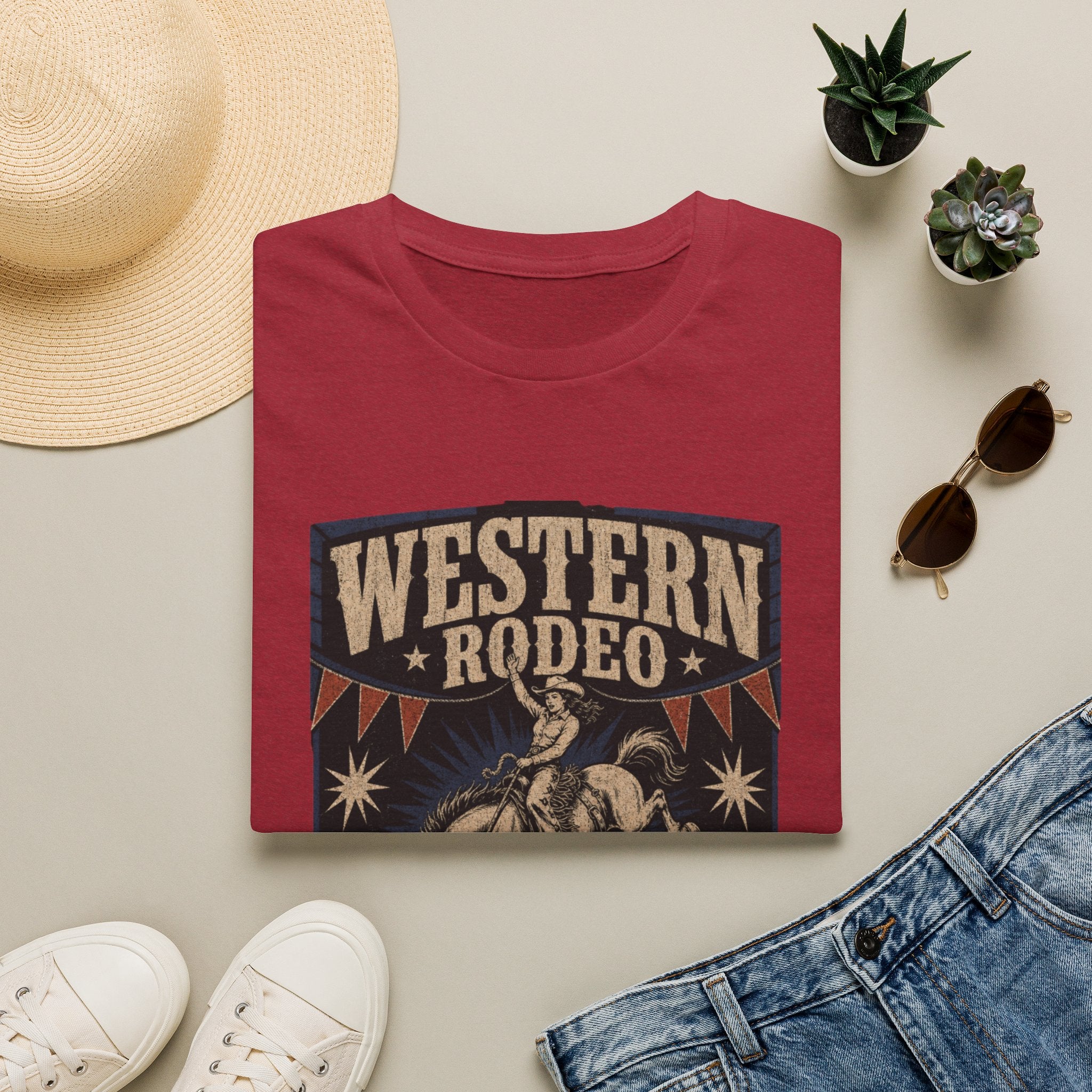 Western Rodeo T-Shirt — Cowboys & Cowgirls Welcome Vintage Graphic