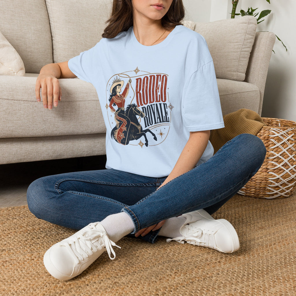 Rodeo Royale Graphic T-Shirt — Western Cowgirl Horse Logo