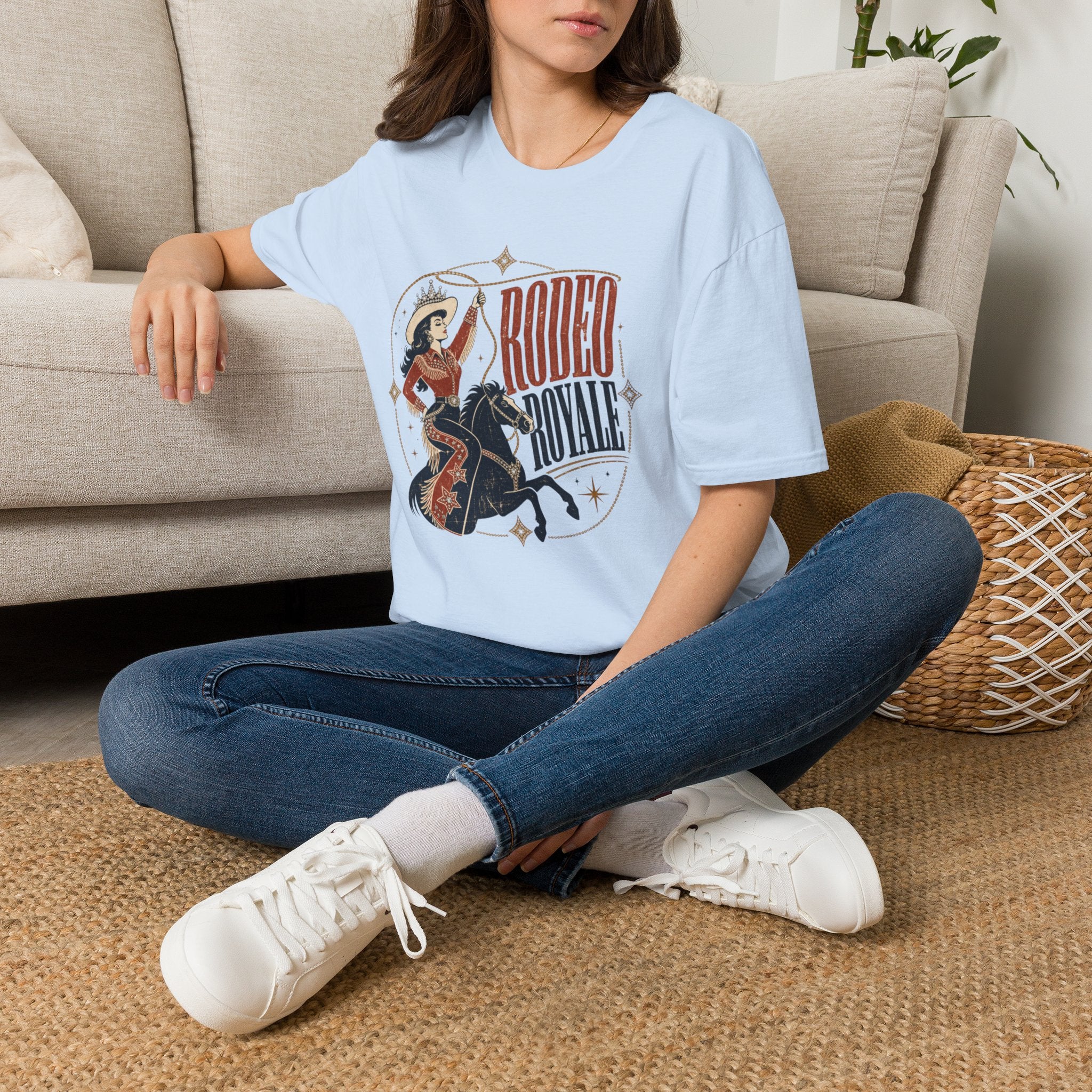 Rodeo Royale Graphic T-Shirt — Western Cowgirl Horse Logo