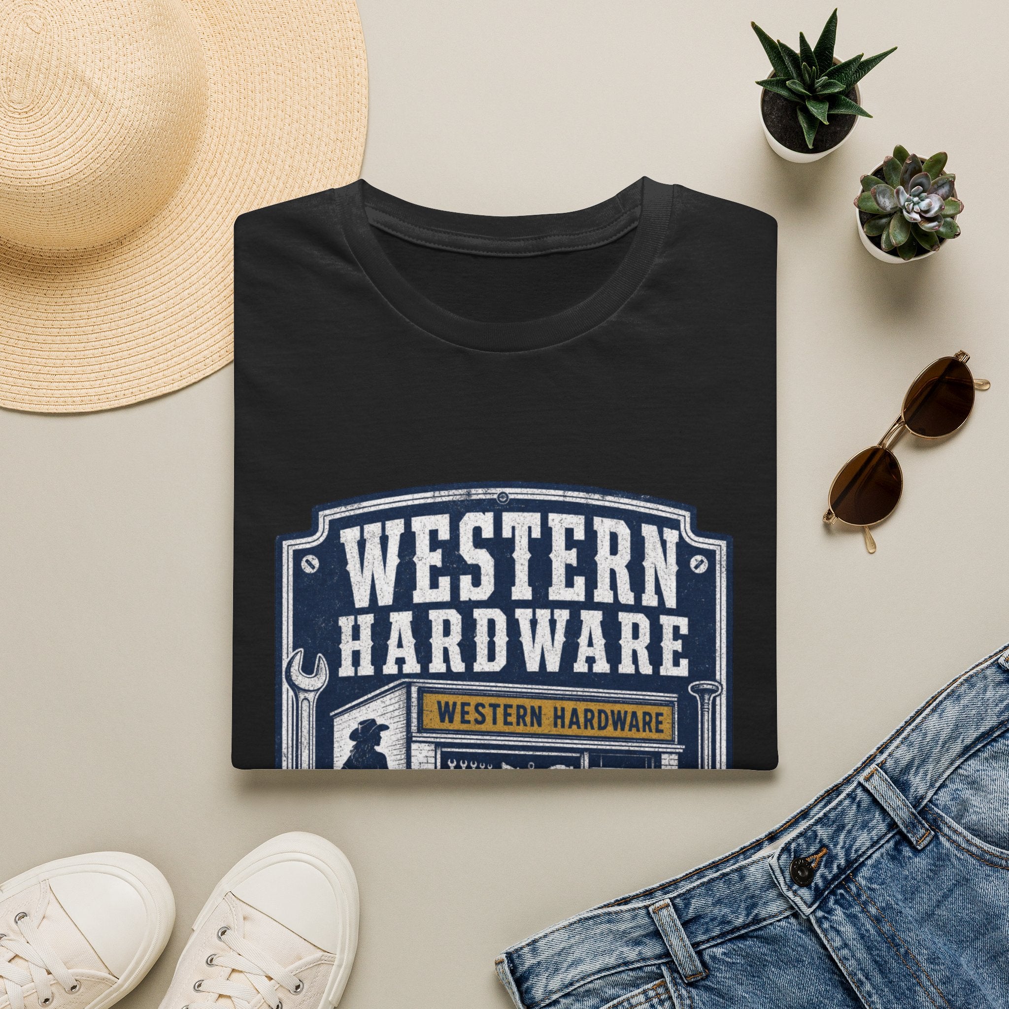 Western Hardware Vintage T-Shirt — Retro Storefront Graphic Tee