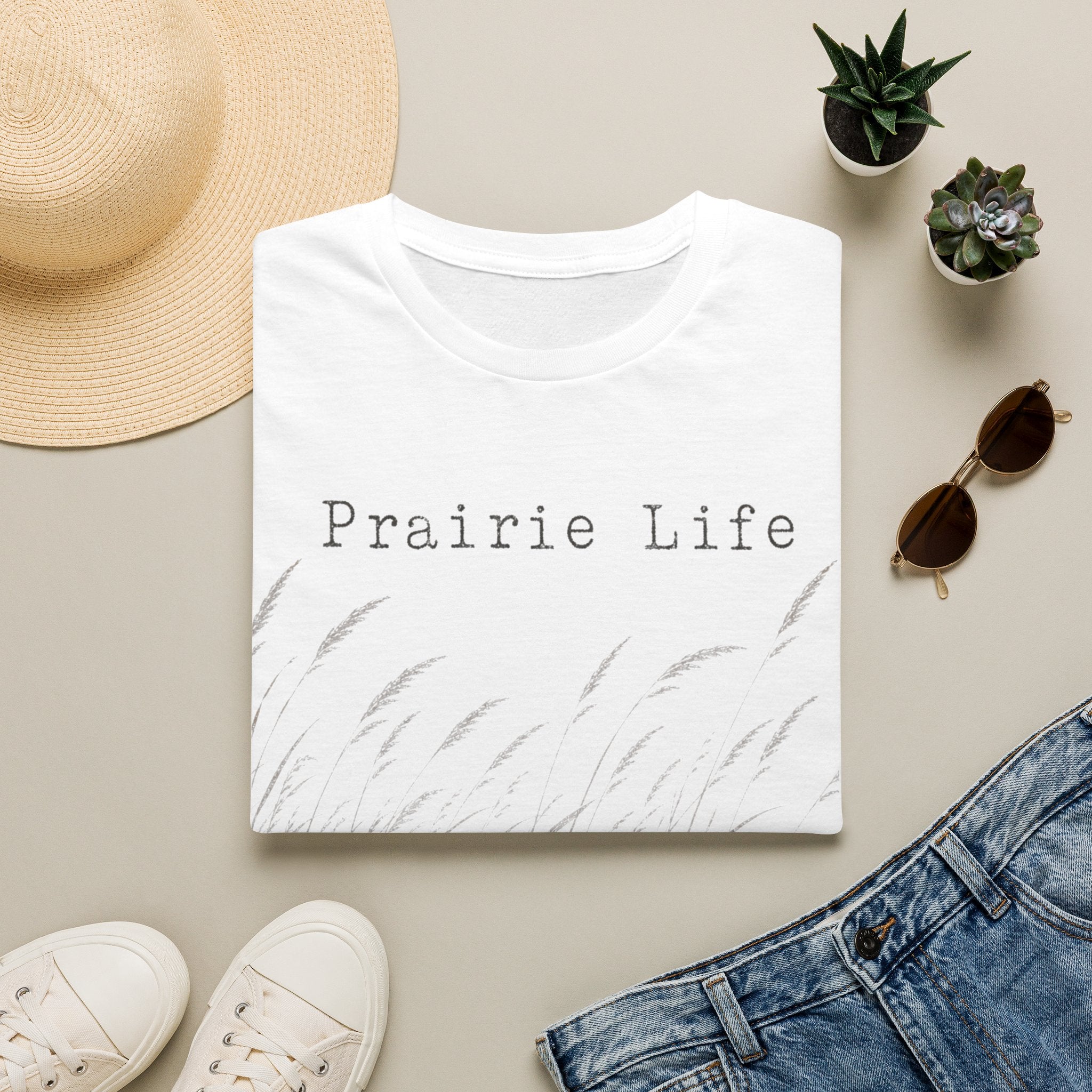 Prairie Life T-Shirt — Minimalist Farmhouse Tee for Country Living