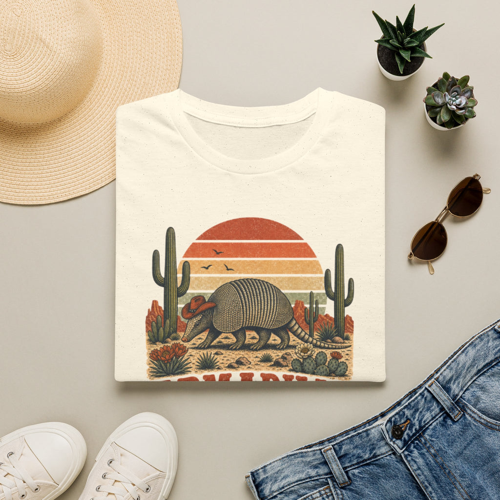 Armadillo Country T-Shirt — Retro Desert Sunset Graphic Shirt