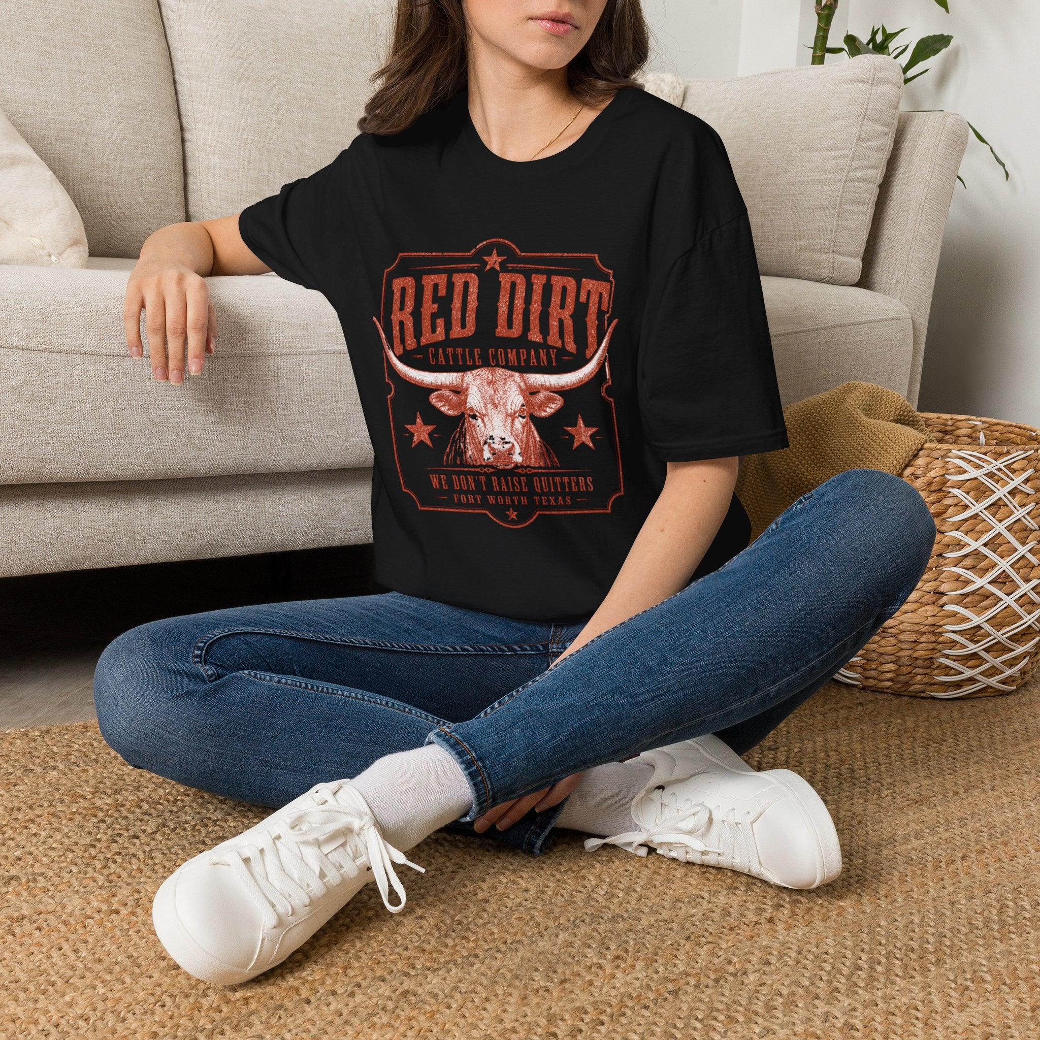 Red Dirt Cattle Company T-Shirt — Vintage Western Ranch Tee