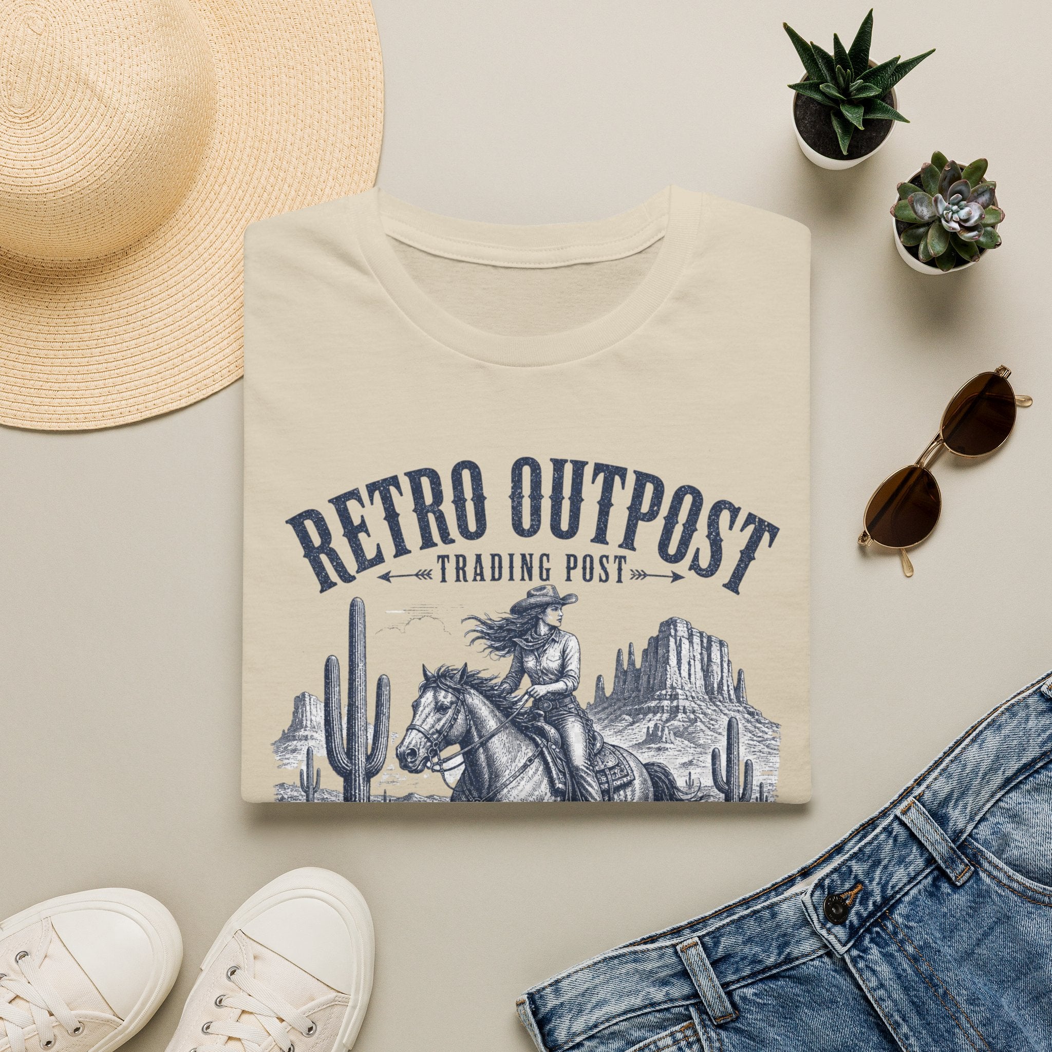 Retro Outpost Cowboy T-Shirt – Scottsdale Arizona Western Graphic Tee