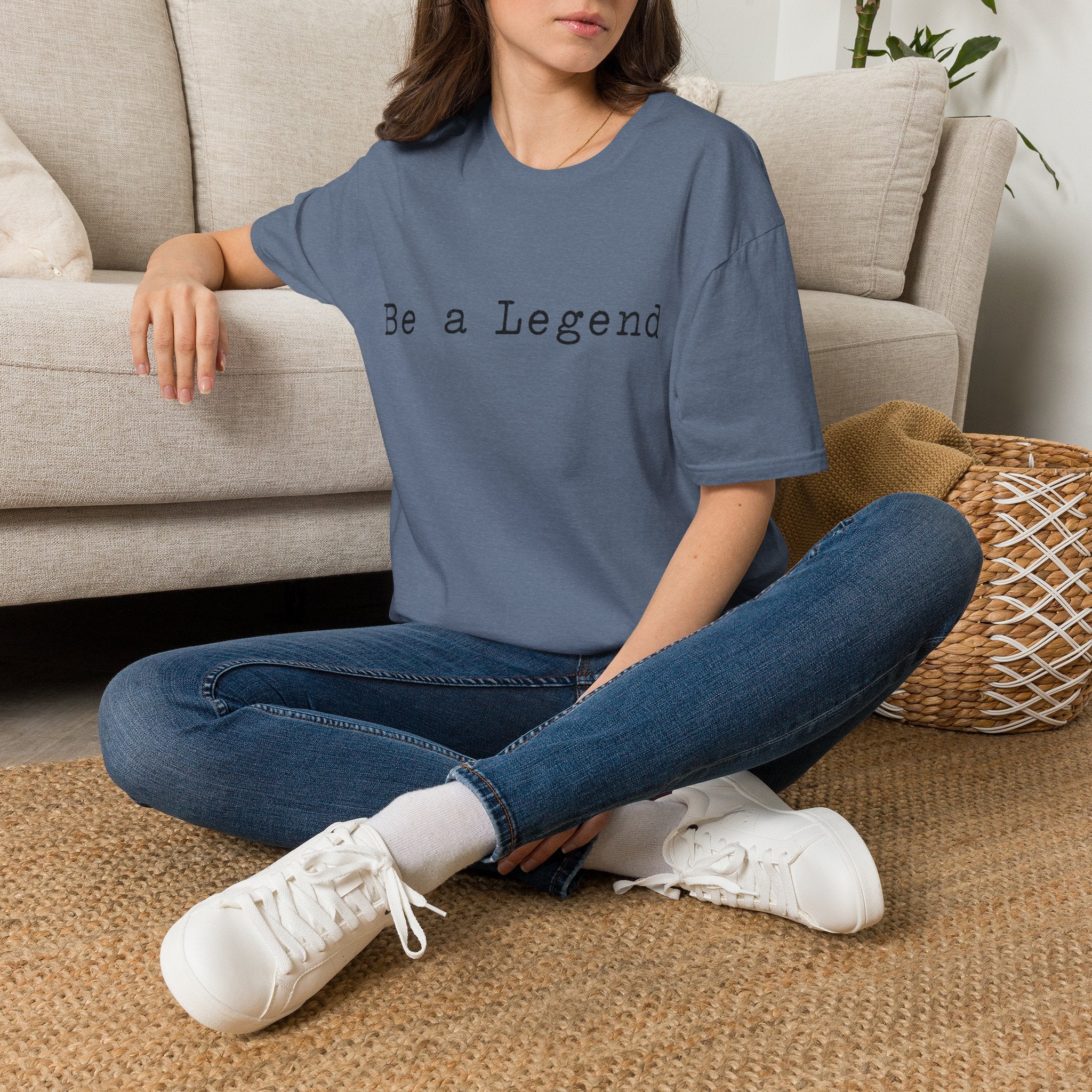 Be a Legend T-Shirt — Inspirational Minimal Typography Tee