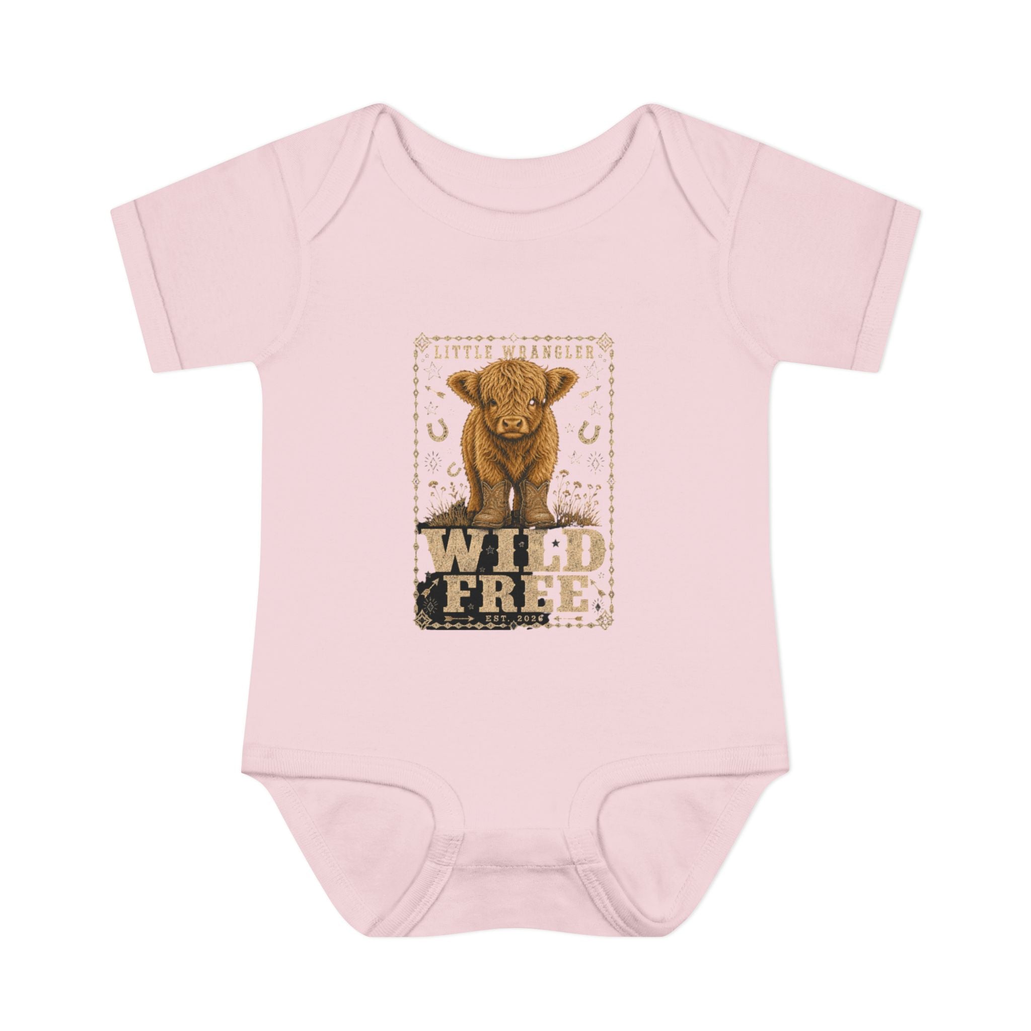 "Wild & Free" Baby Highland Calf Infant Onesie