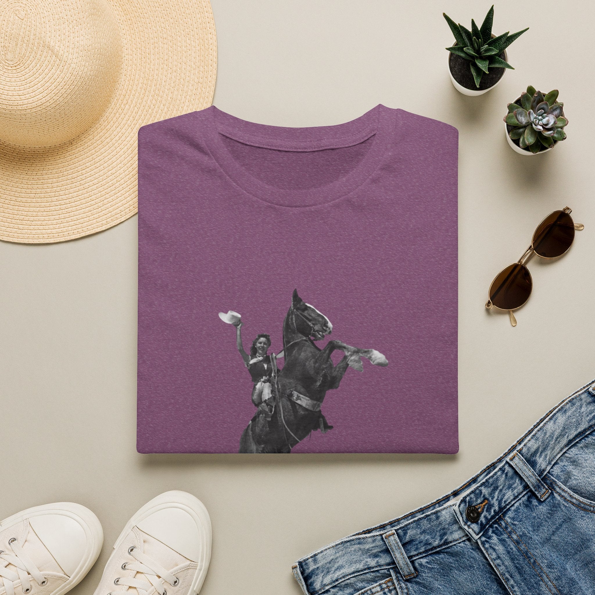 Cowgirl Graphic T‑Shirt — Vintage Horse & Rider Tee