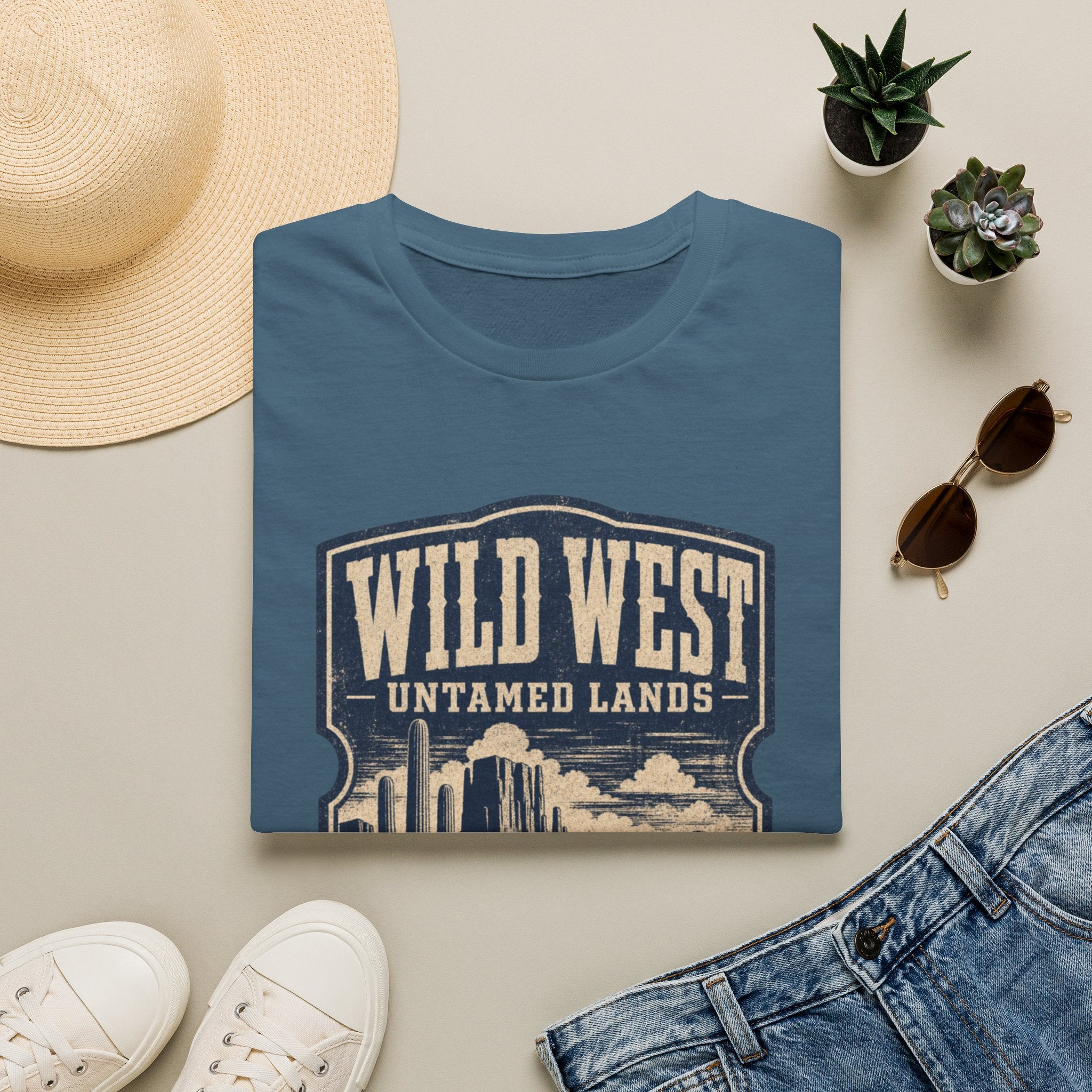 Wild West "Untamed Lands" T‑Shirt — Vintage Western Graphic Tee