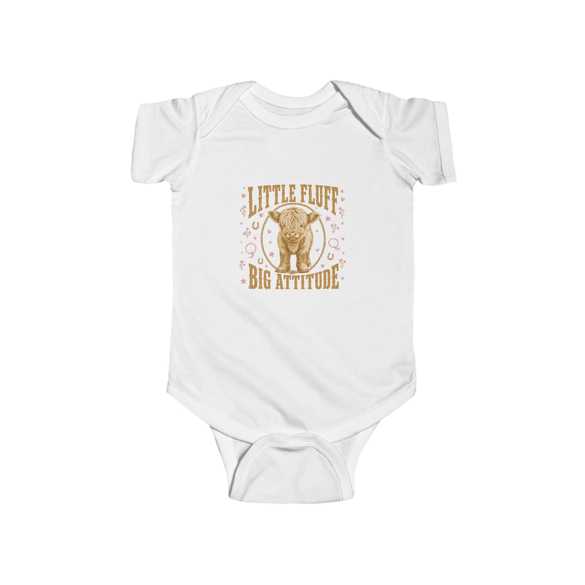 Infant Bodysuit — "Little Flute, Big Attitude" Elephant Graphic Baby One-Piece