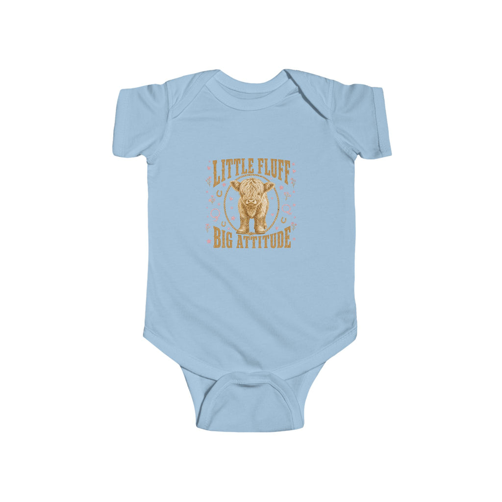 Infant Bodysuit — "Little Flute, Big Attitude" Elephant Graphic Baby One-Piece