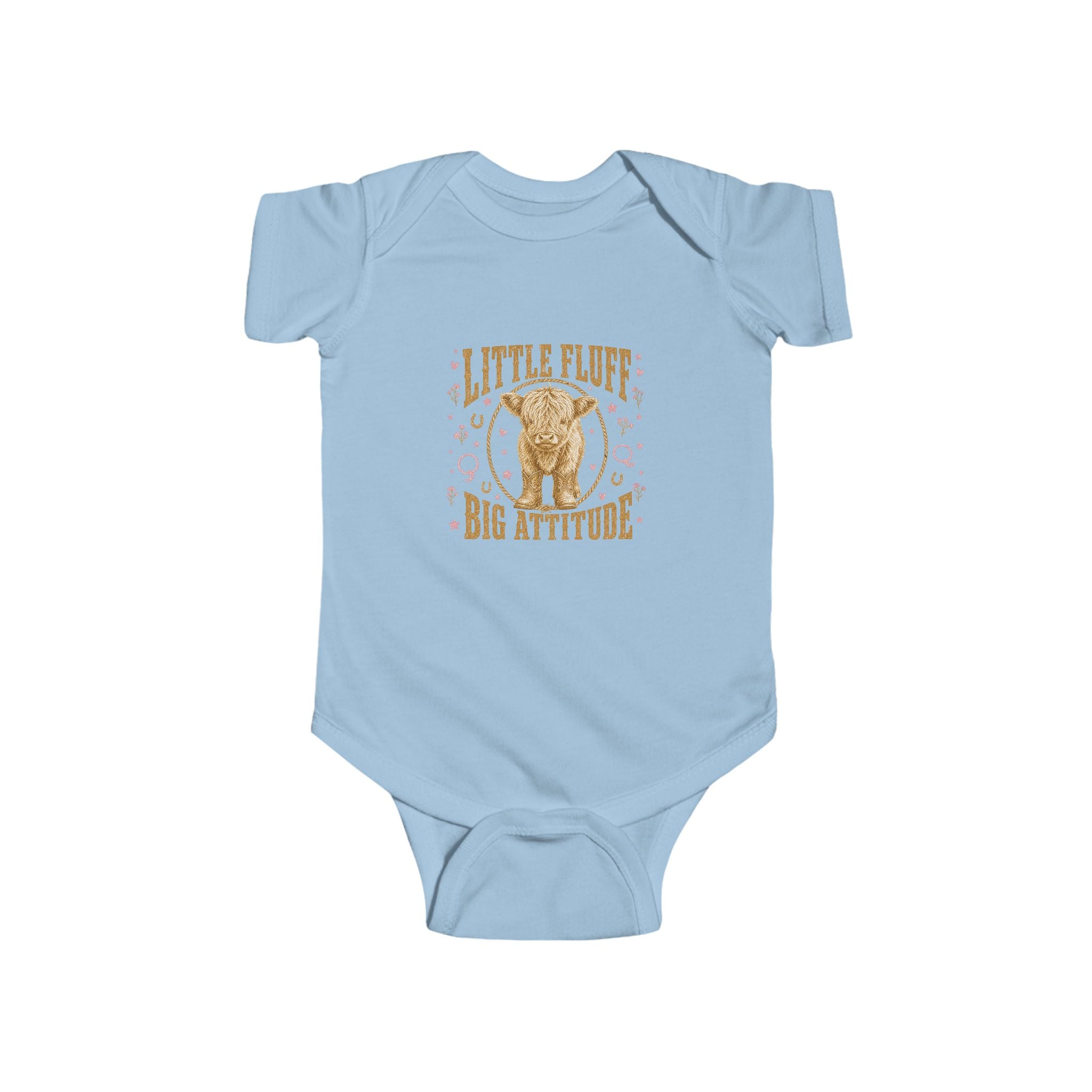 Infant Bodysuit — "Little Flute, Big Attitude" Elephant Graphic Baby One-Piece