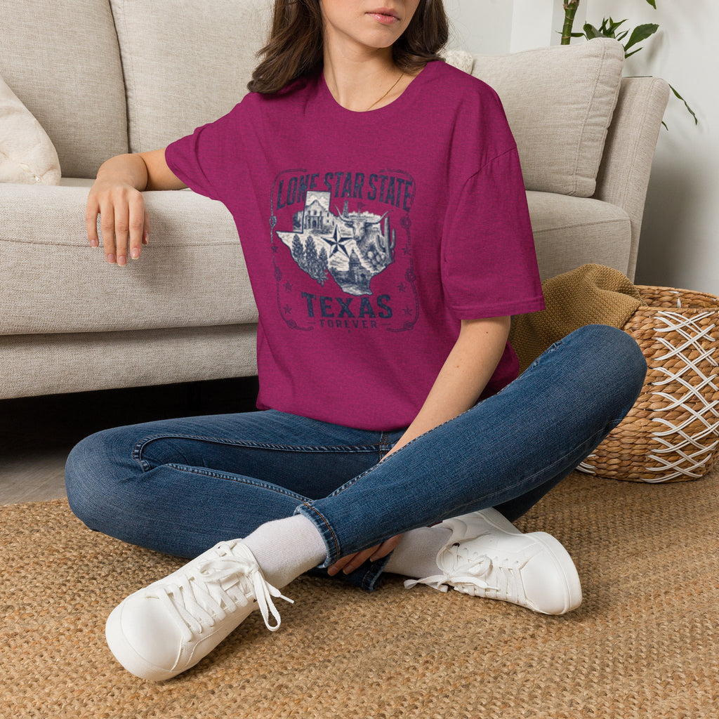 Lone Star State Texas T-Shirt — Vintage Texas Map & Emblem Tee