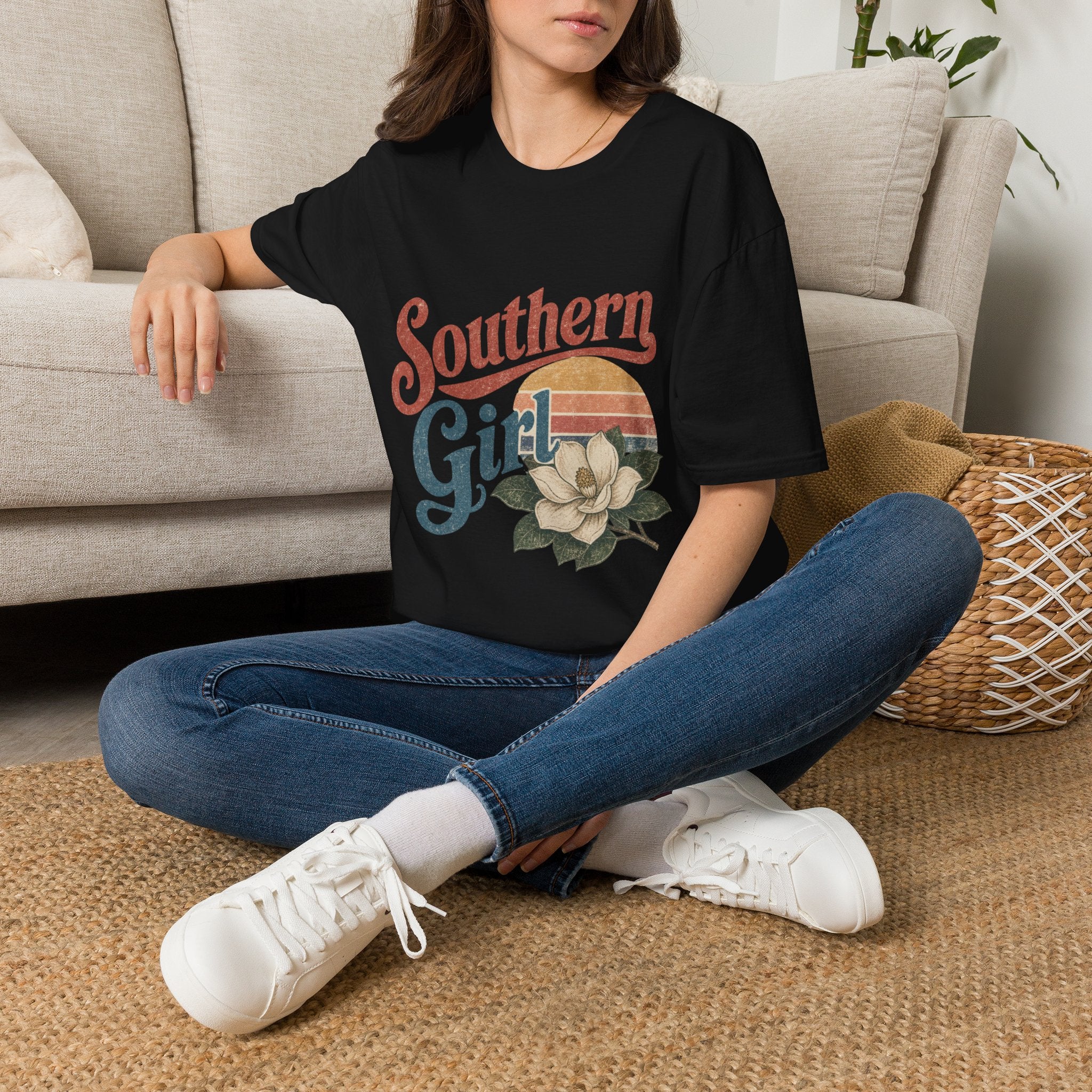 Southern Girl T-Shirt — Vintage Retro Magnolia Tee