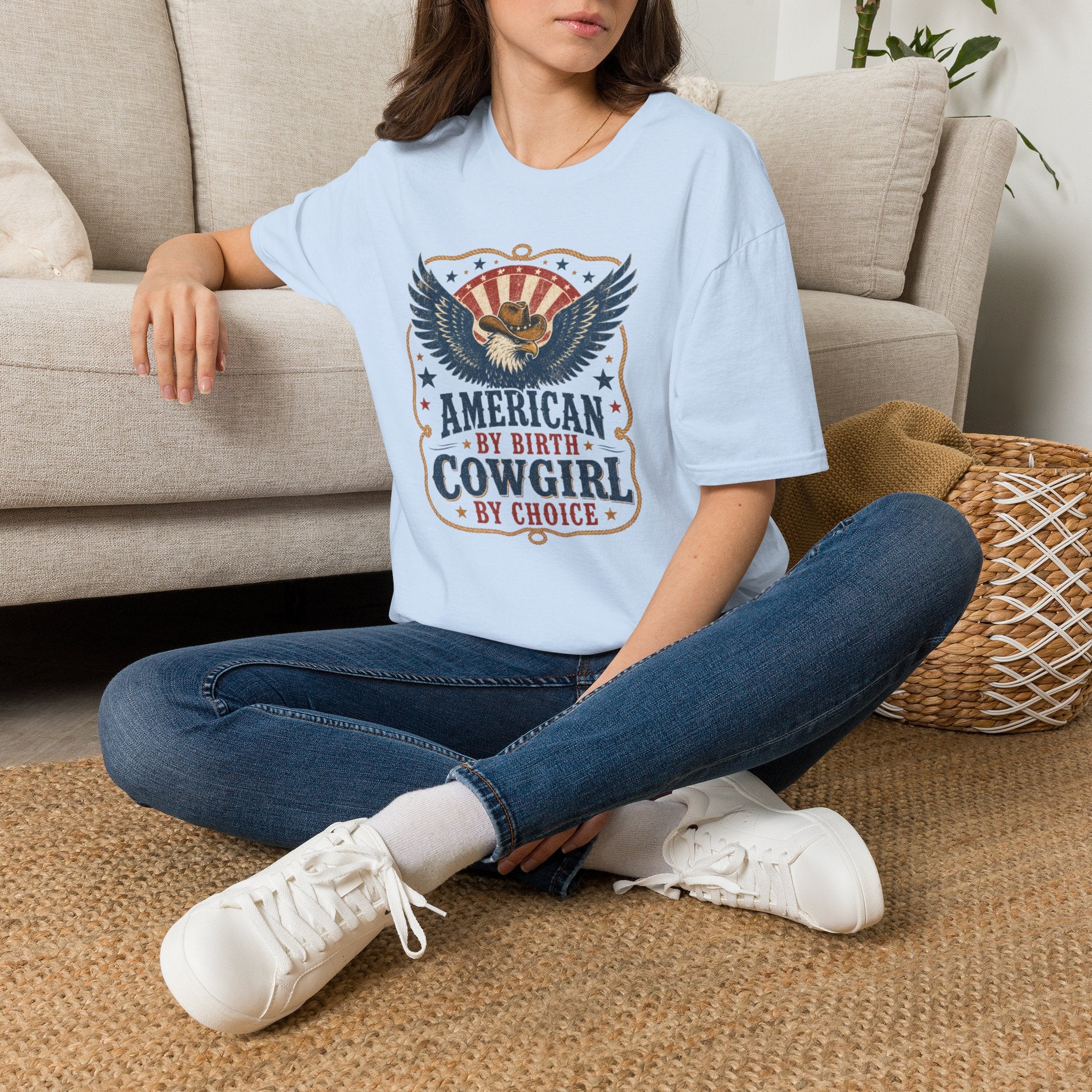 American By Birth Cowgirl By Choice T-Shirt