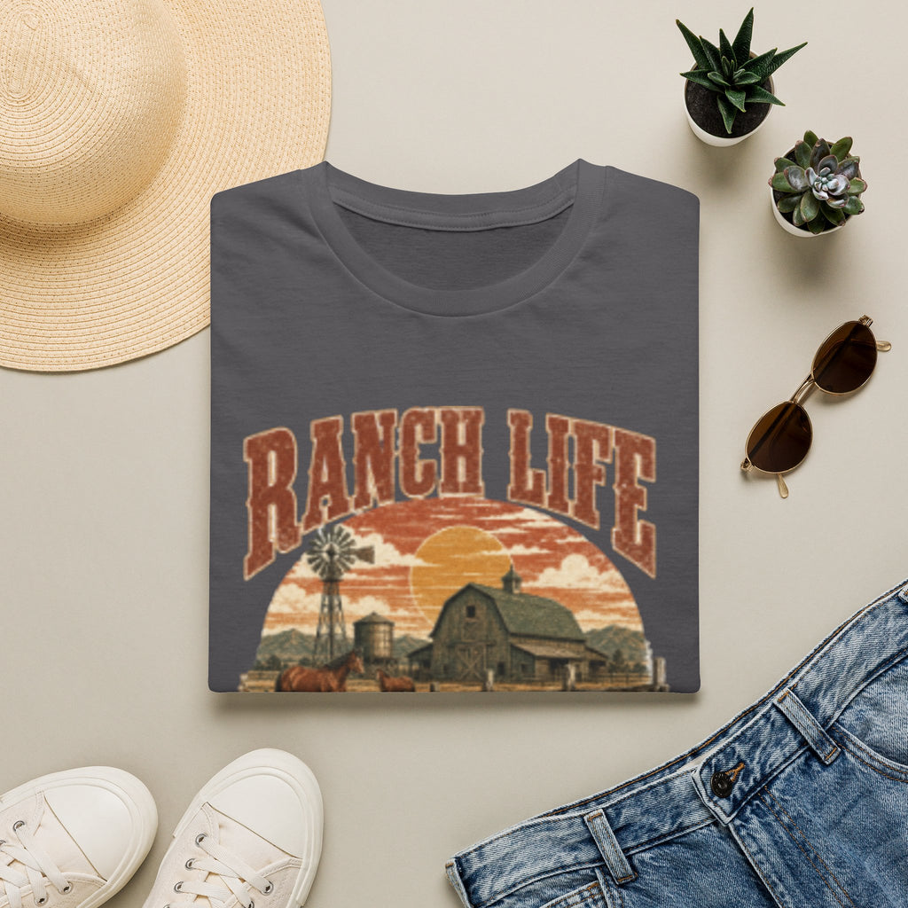 Ranch Life T-Shirt — 'Born This Way' Vintage Farm Sunset Tee