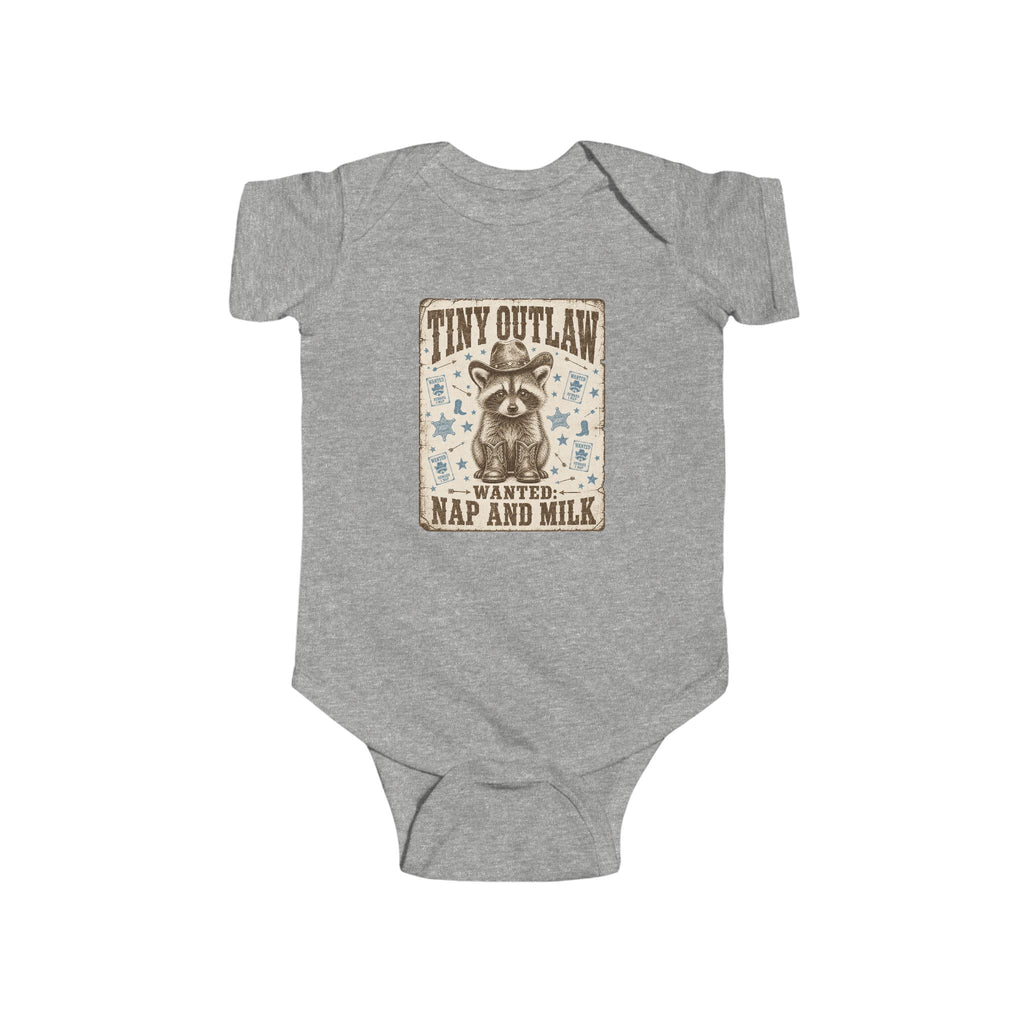 Baby Bodysuit - "Tiny Outlaw" Nap and Milk Vintage Western Infant Onesie